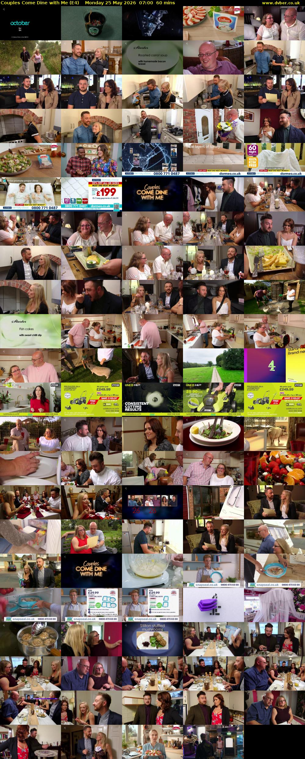 Couples Come Dine with Me (E4) Monday 25 May 2026 07:00 - 08:00