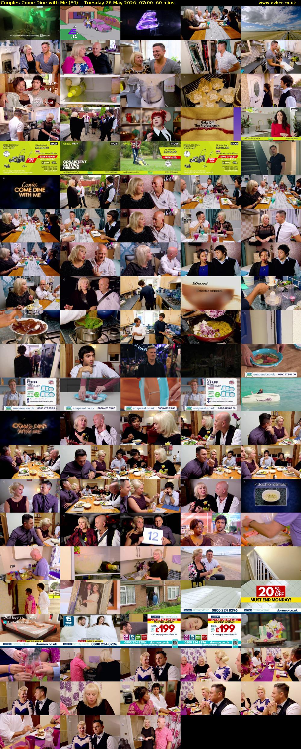 Couples Come Dine with Me (E4) Tuesday 26 May 2026 07:00 - 08:00