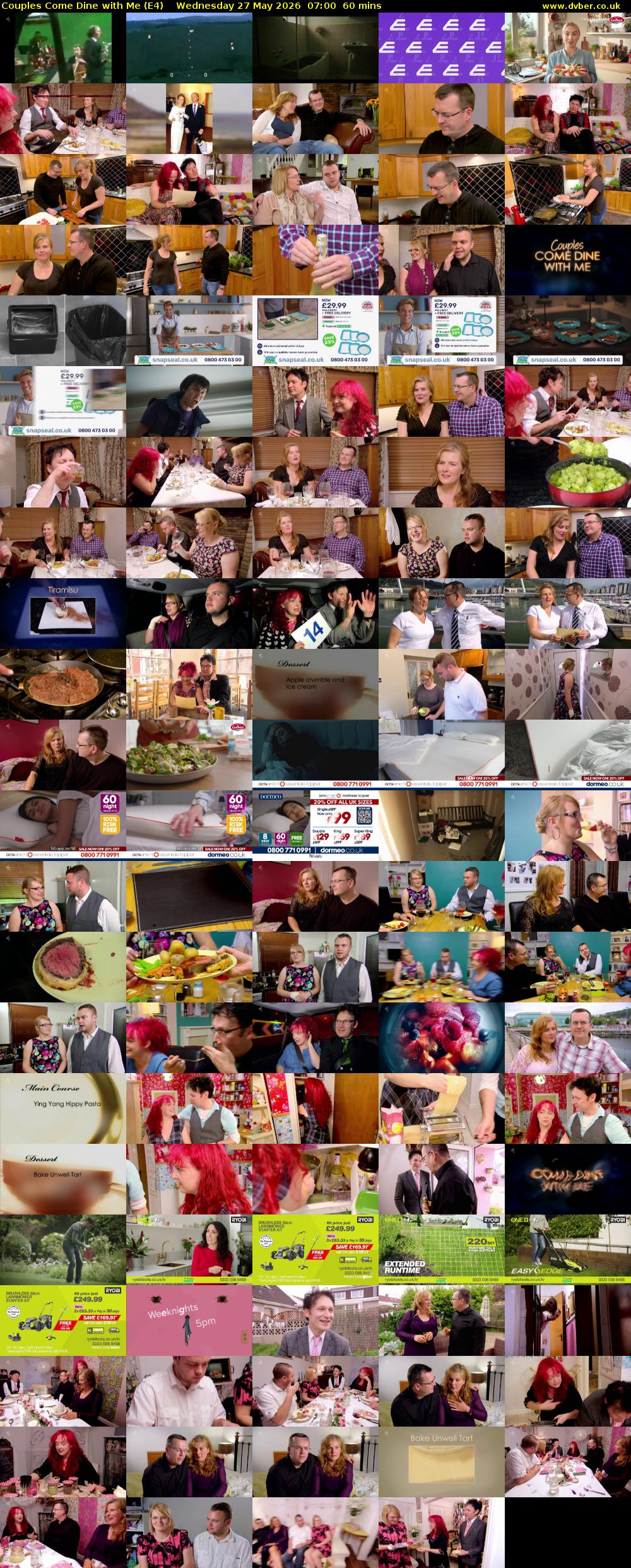 Couples Come Dine with Me (E4) Wednesday 27 May 2026 07:00 - 08:00