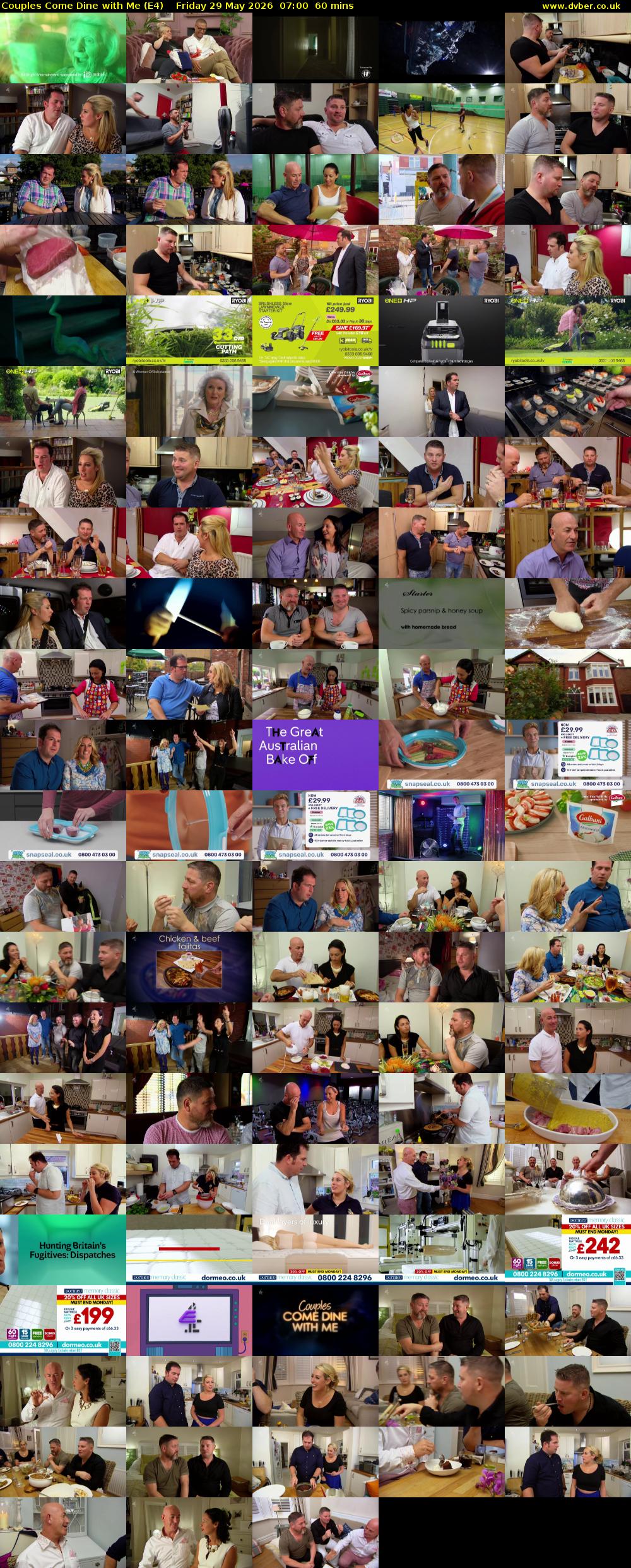 Couples Come Dine with Me (E4) Friday 29 May 2026 07:00 - 08:00