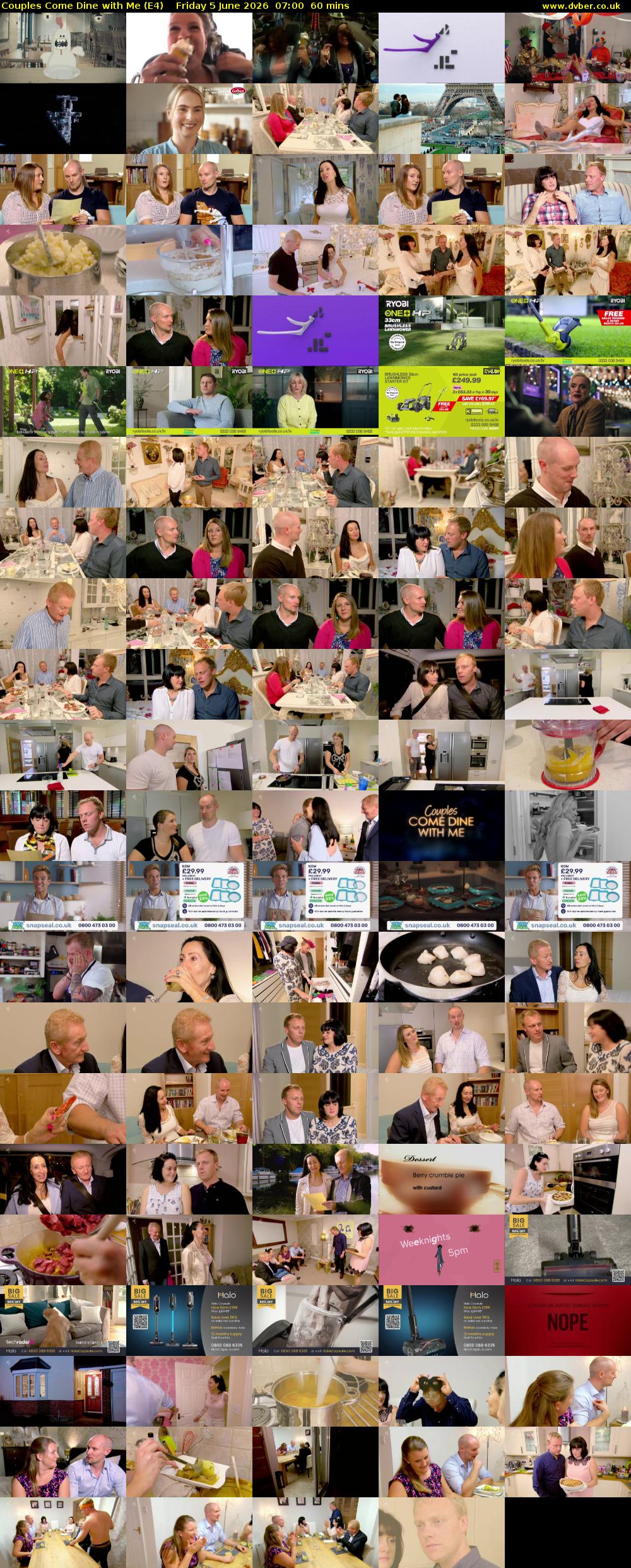 Couples Come Dine with Me (E4) Friday 5 June 2026 07:00 - 08:00