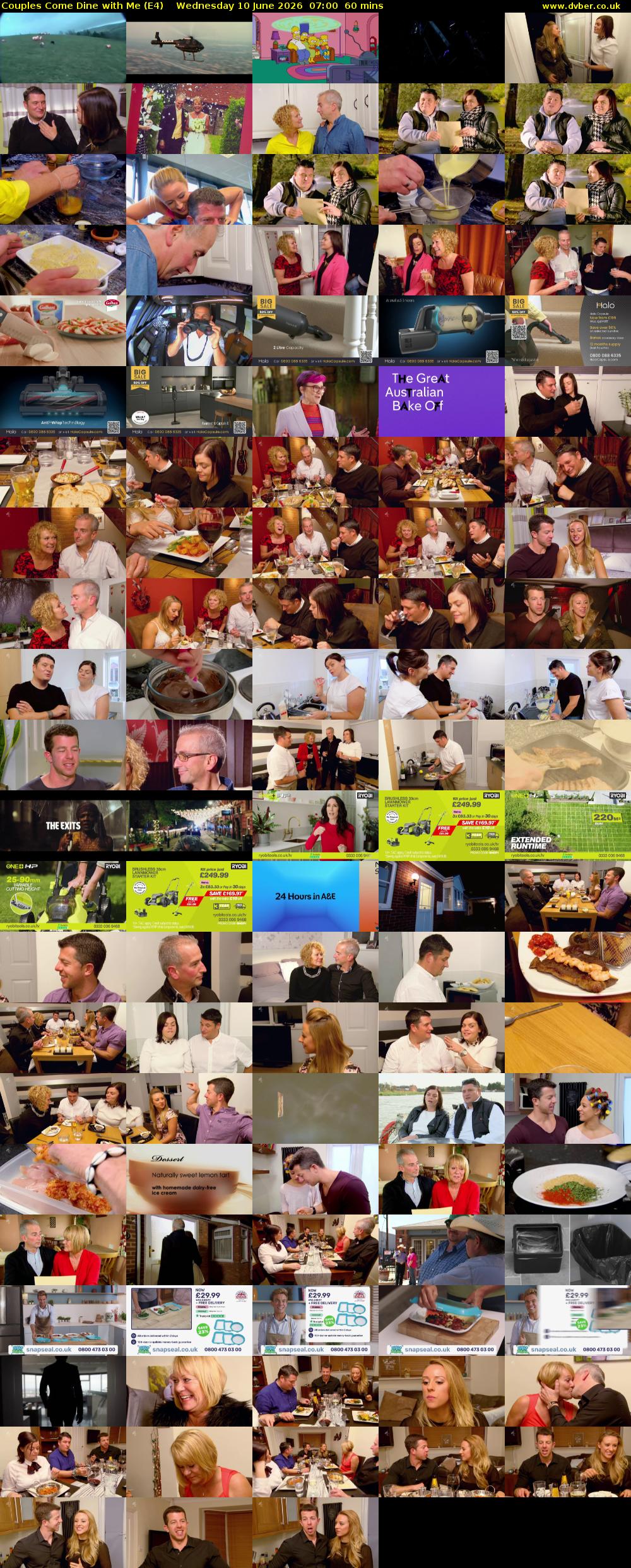 Couples Come Dine with Me (E4) Wednesday 10 June 2026 07:00 - 08:00