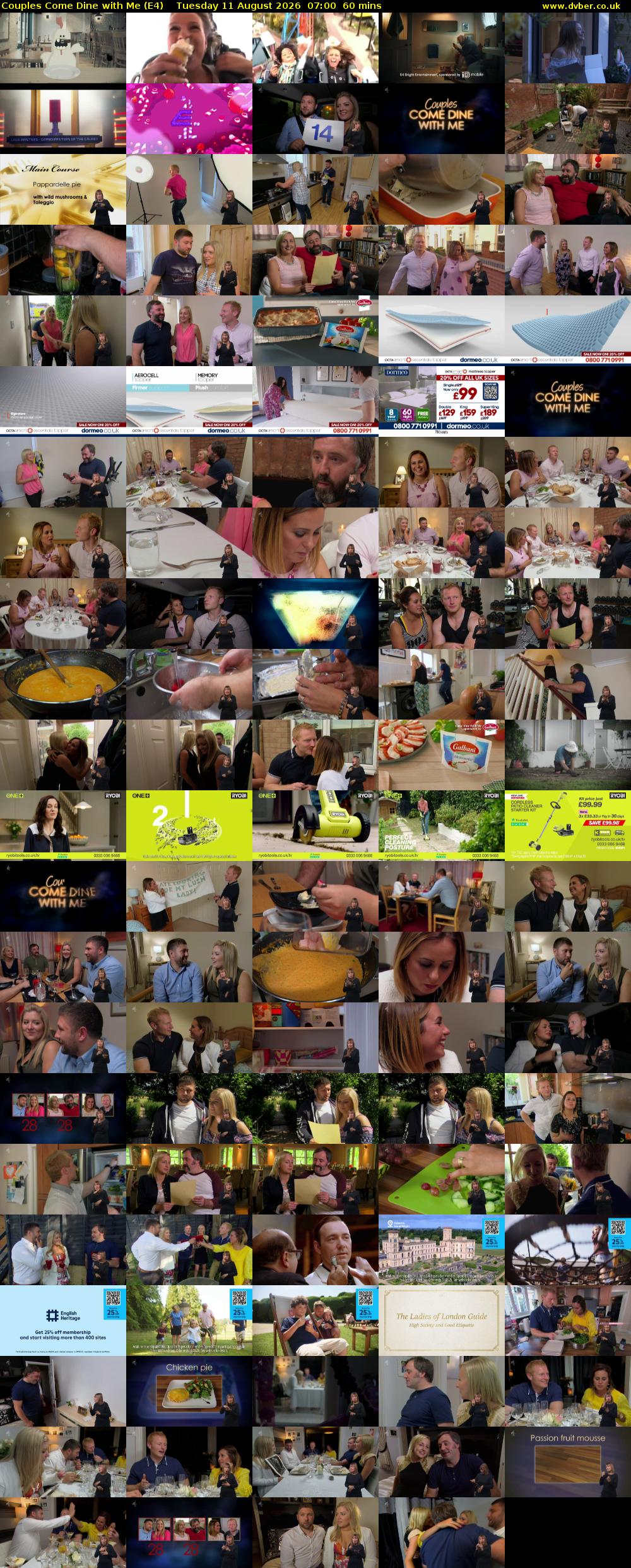 Couples Come Dine with Me (E4) Tuesday 11 August 2026 07:00 - 08:00