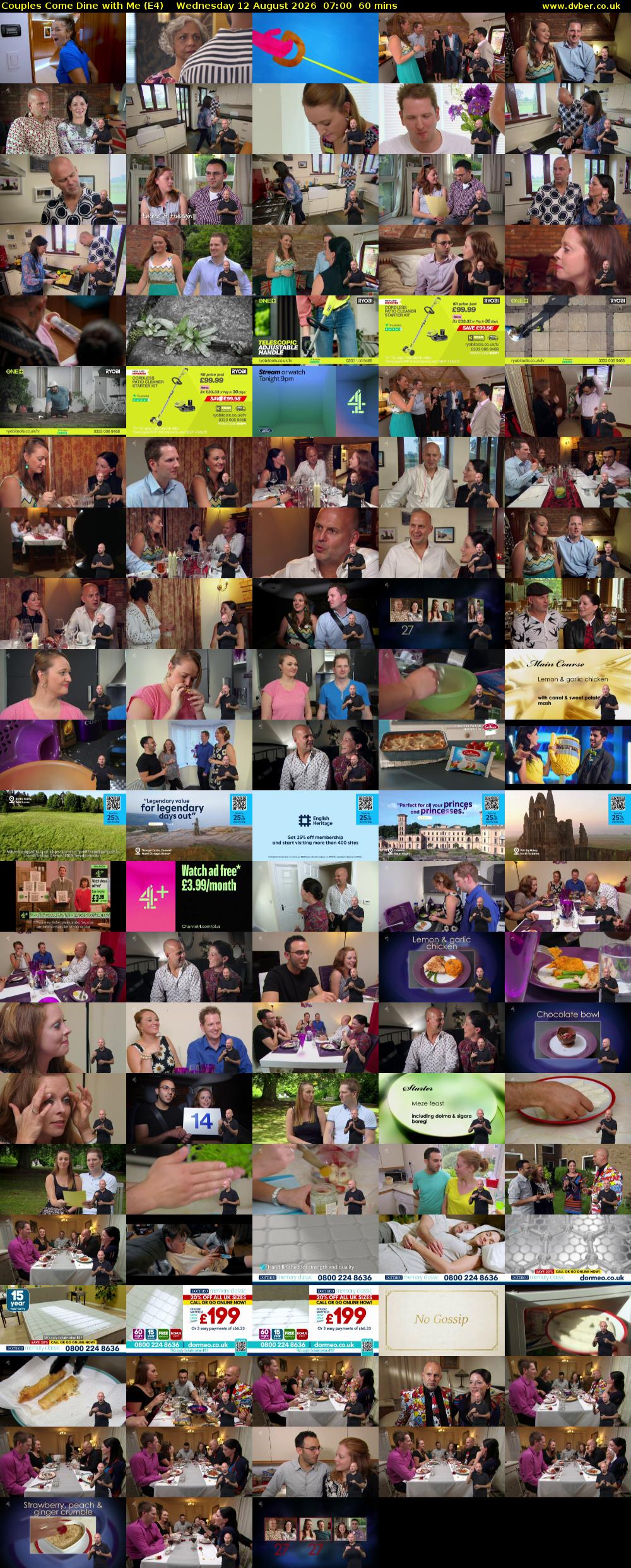Couples Come Dine with Me (E4) Wednesday 12 August 2026 07:00 - 08:00