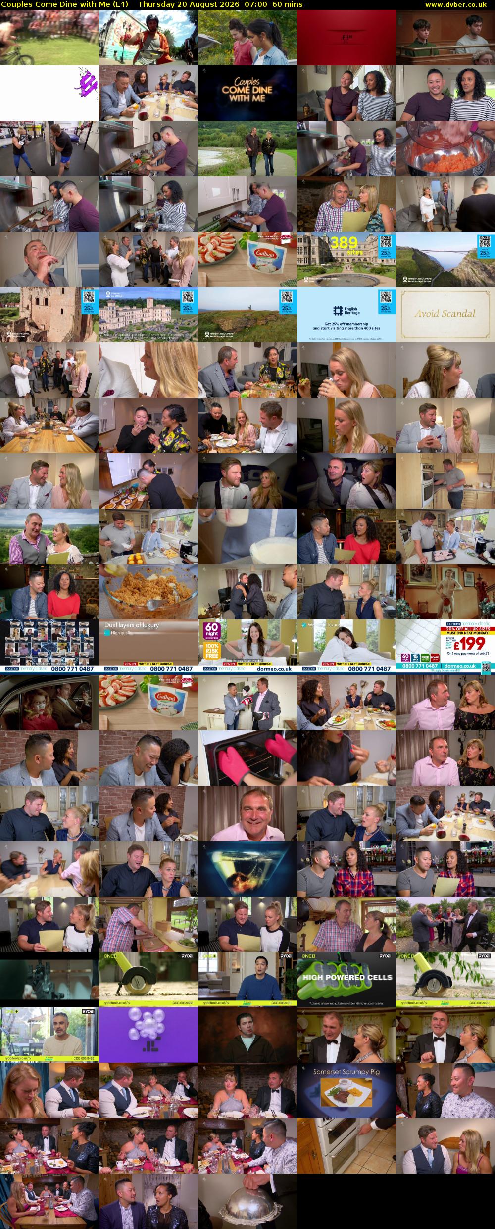 Couples Come Dine with Me (E4) Thursday 20 August 2026 07:00 - 08:00