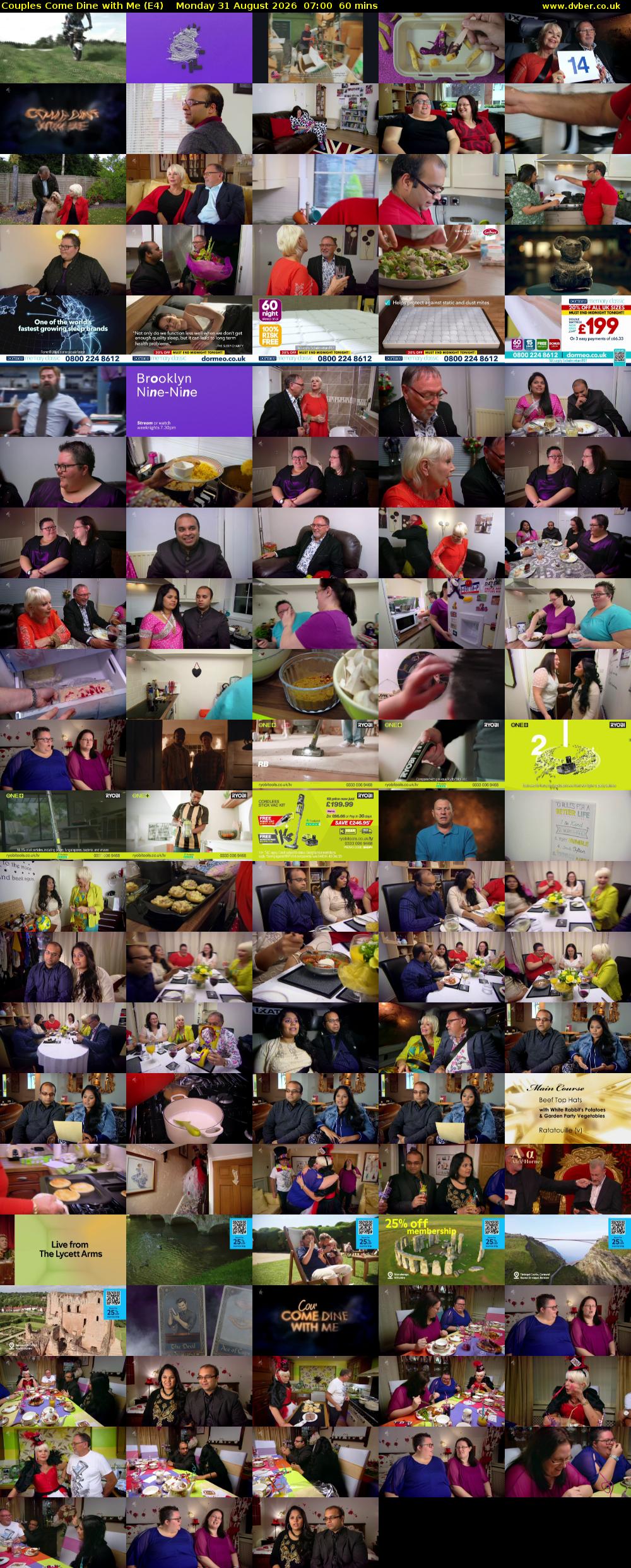 Couples Come Dine with Me (E4) Monday 31 August 2026 07:00 - 08:00