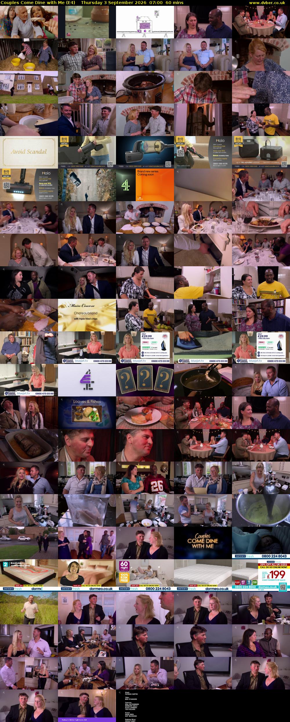 Couples Come Dine with Me (E4) Thursday 3 September 2026 07:00 - 08:00