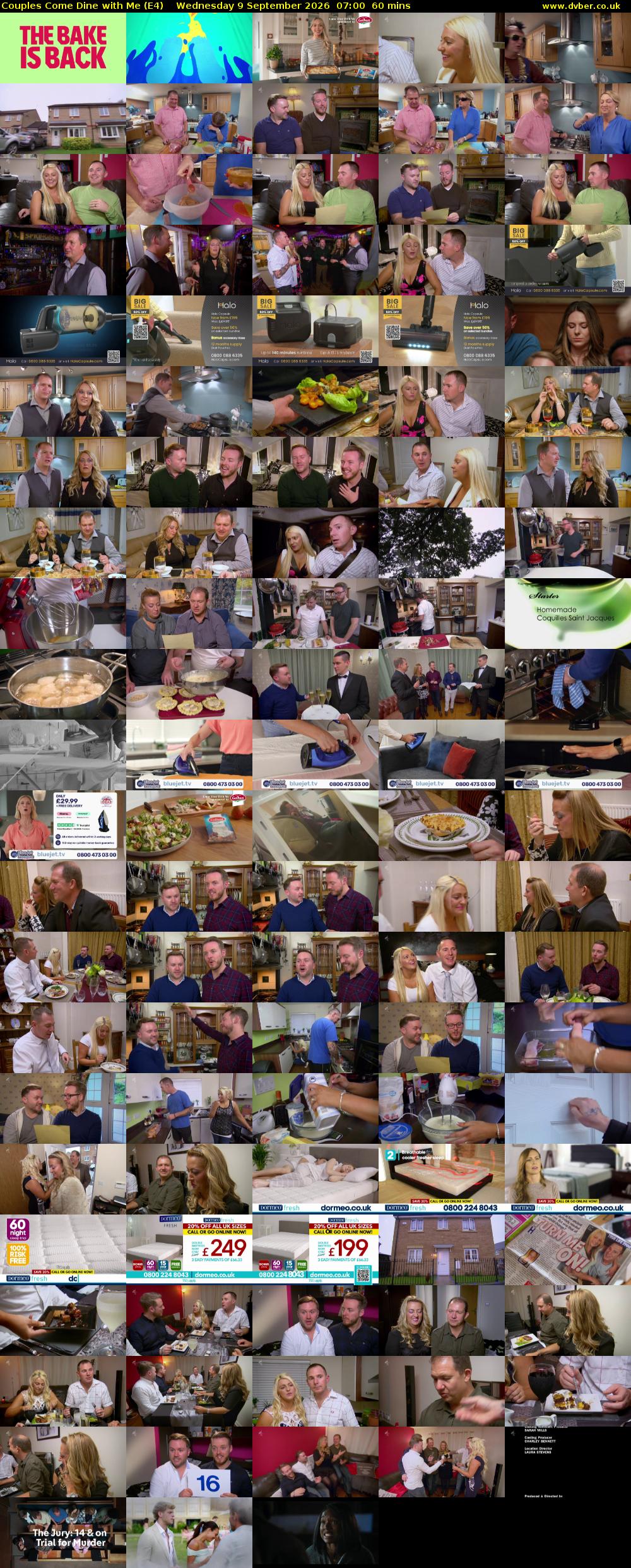 Couples Come Dine with Me (E4) Wednesday 9 September 2026 07:00 - 08:00