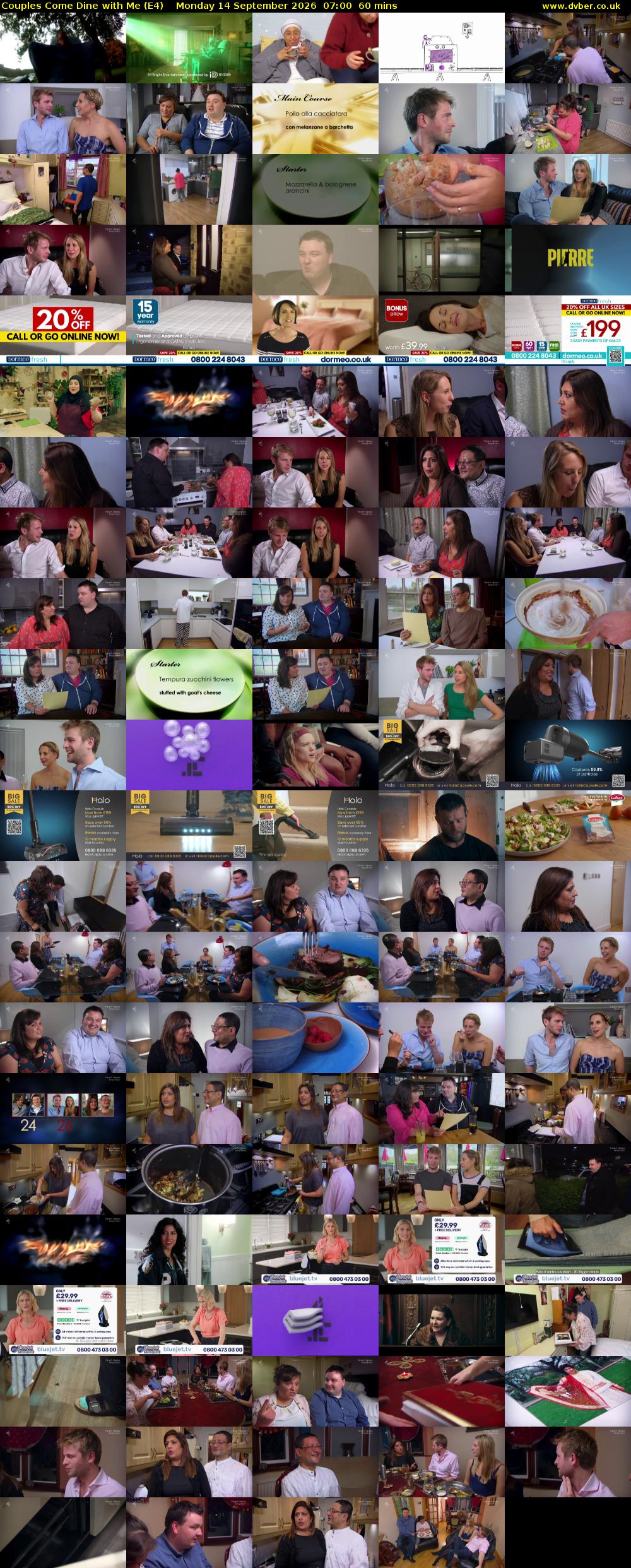 Couples Come Dine with Me (E4) Monday 14 September 2026 07:00 - 08:00