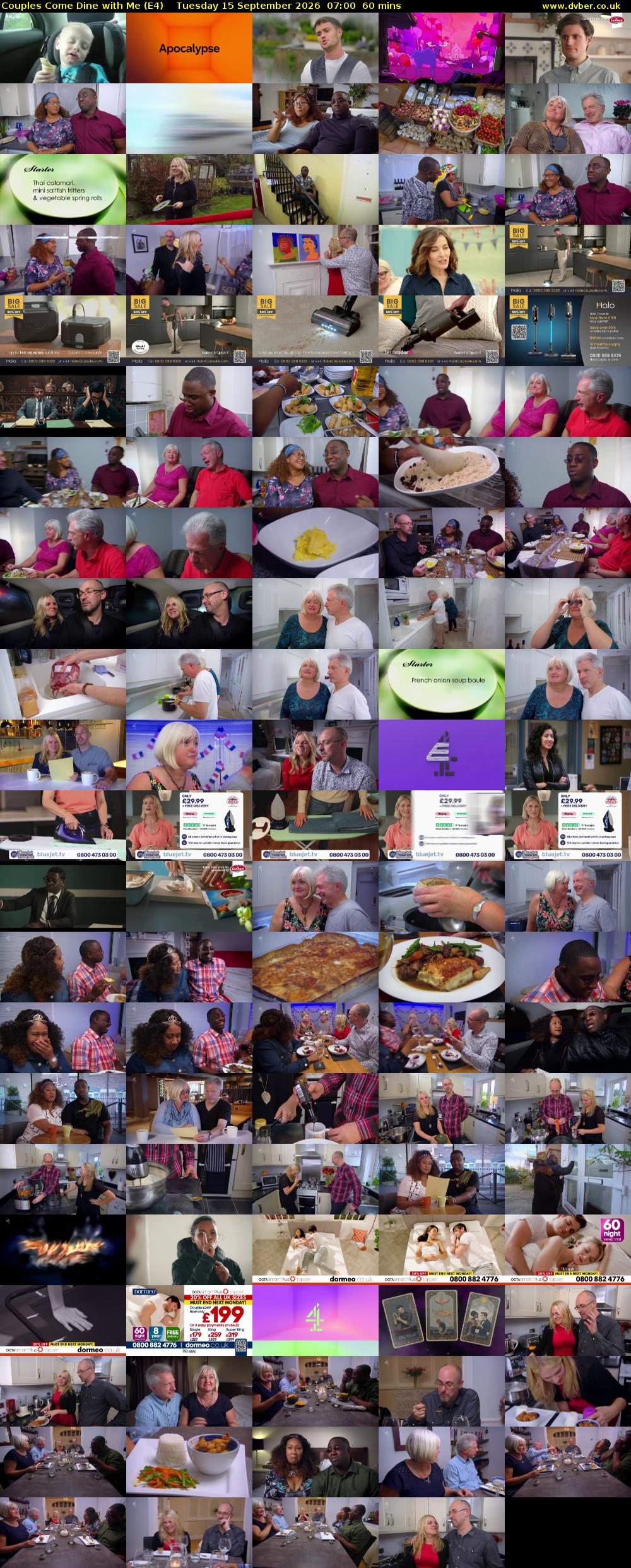 Couples Come Dine with Me (E4) Tuesday 15 September 2026 07:00 - 08:00