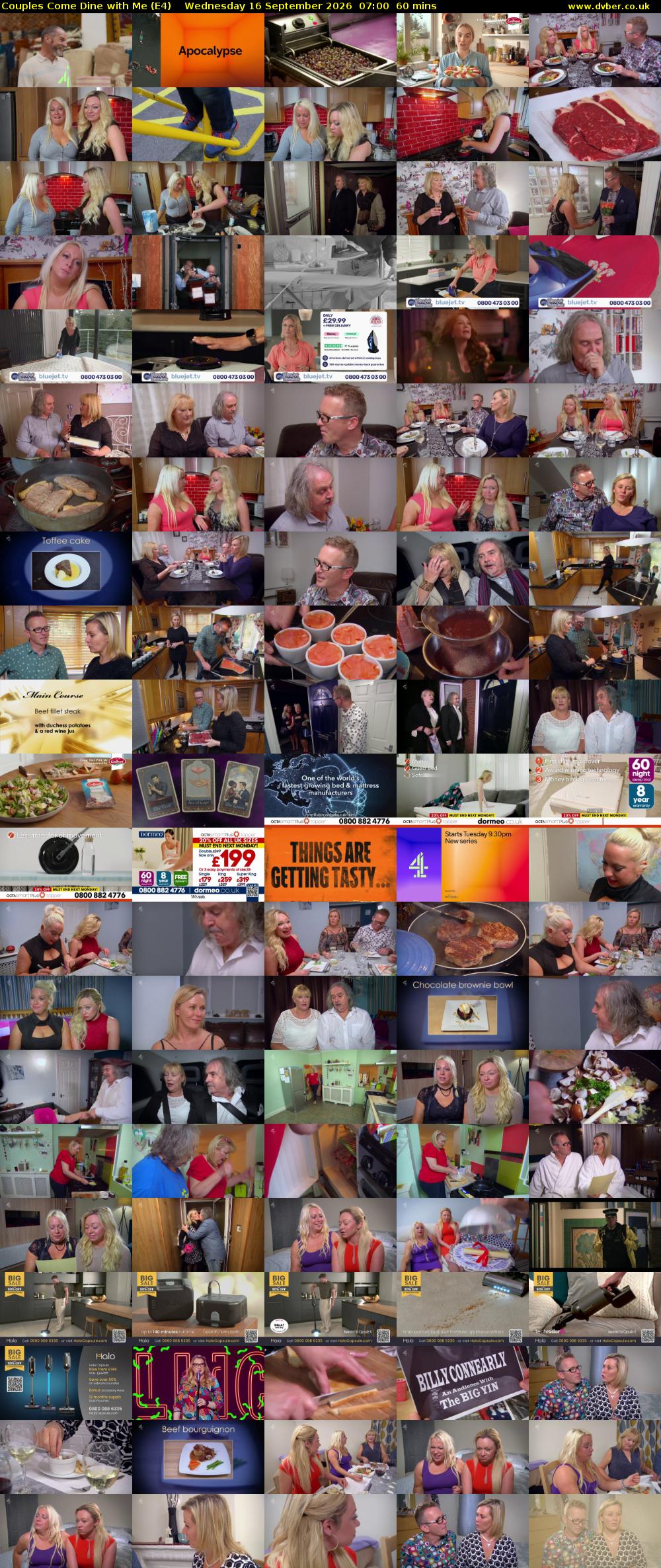 Couples Come Dine with Me (E4) Wednesday 16 September 2026 07:00 - 08:00
