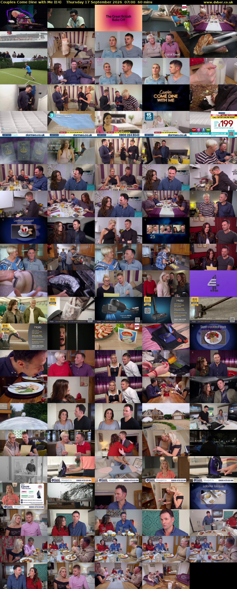 Couples Come Dine with Me (E4) Thursday 17 September 2026 07:00 - 08:00