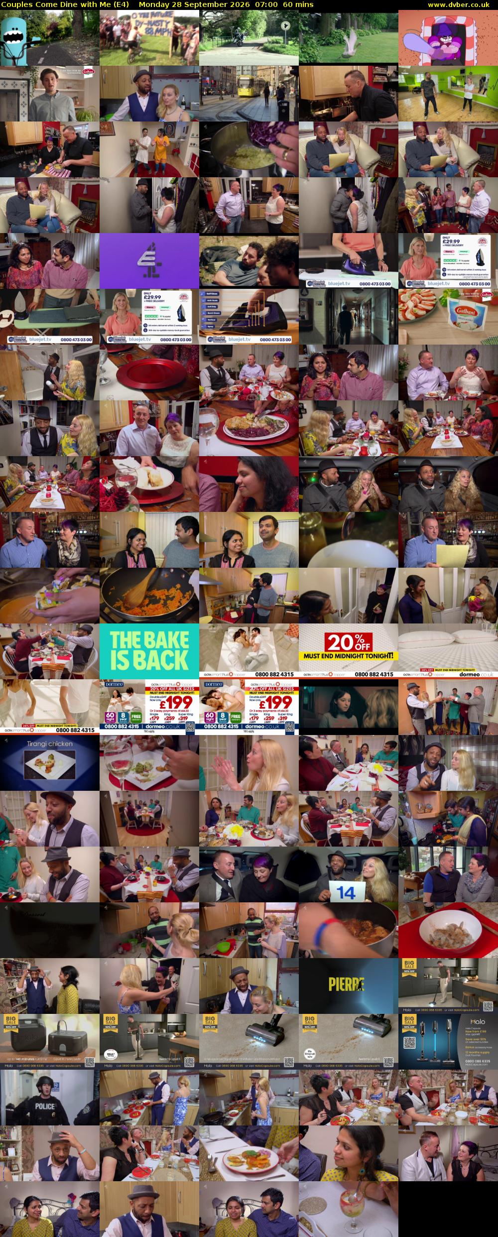 Couples Come Dine with Me (E4) Monday 28 September 2026 07:00 - 08:00