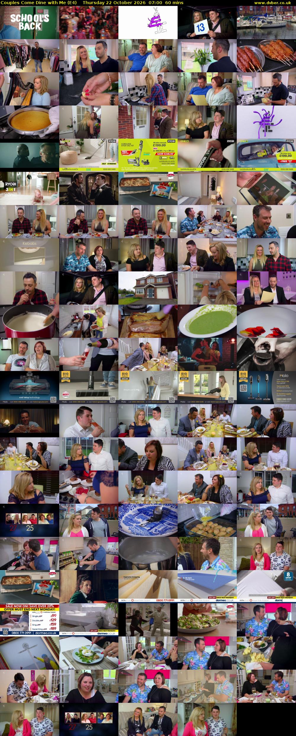 Couples Come Dine with Me (E4) Thursday 22 October 2026 07:00 - 08:00