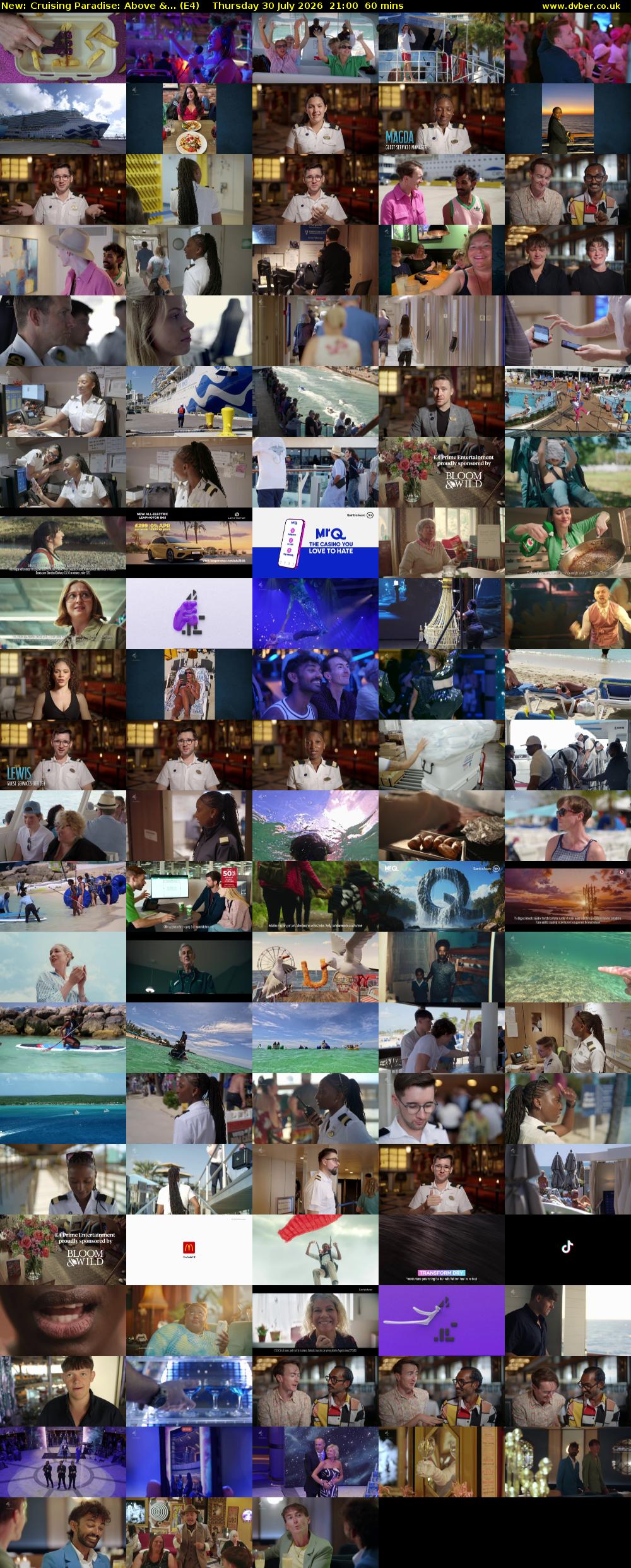 Cruising Paradise: Above &... (E4) Thursday 30 July 2026 21:00 - 22:00