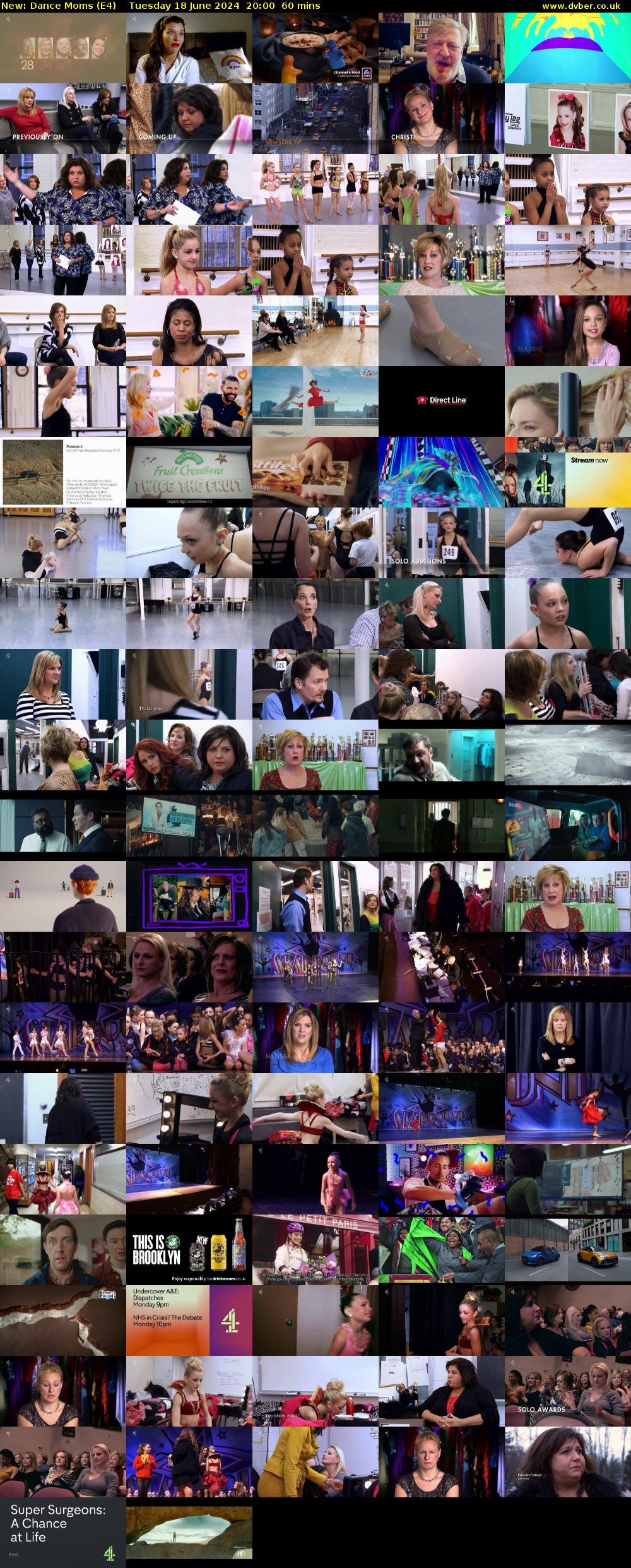Dance Moms (E4) Tuesday 18 June 2024 20:00 - 21:00