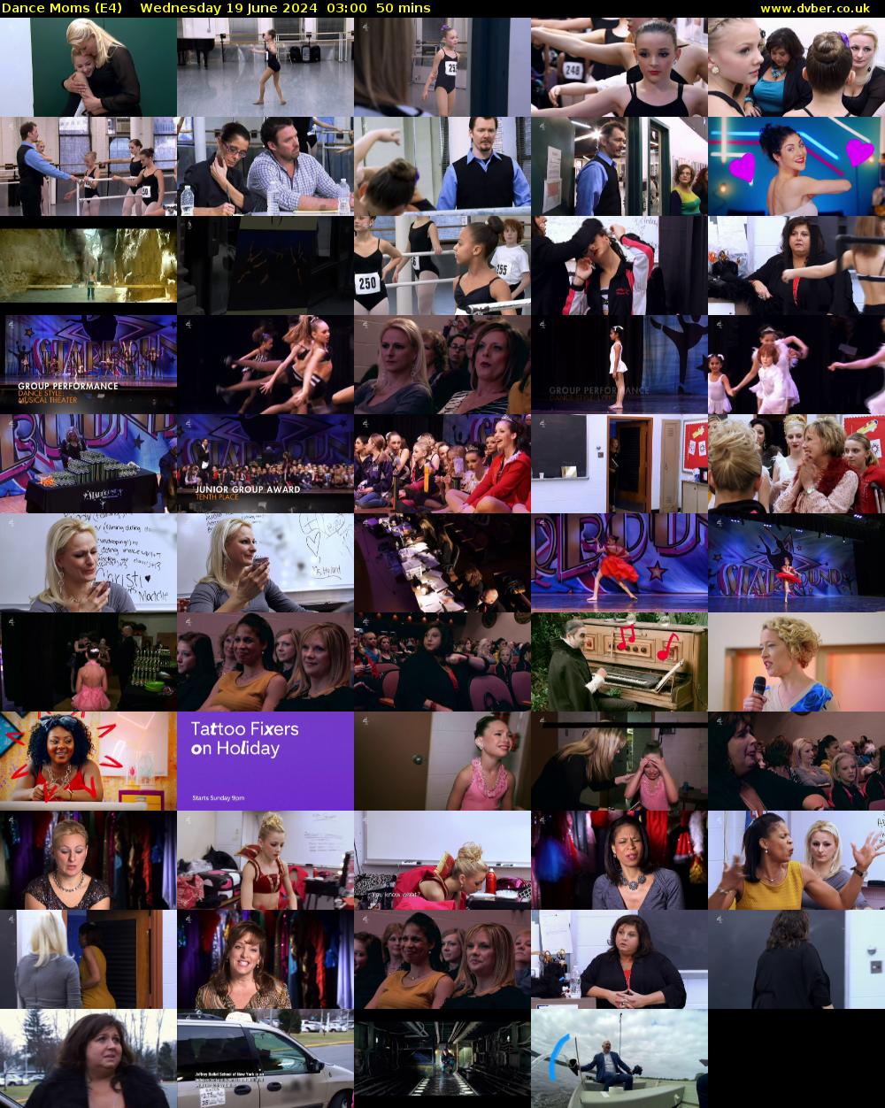 Dance Moms (E4) Wednesday 19 June 2024 03:00 - 03:50