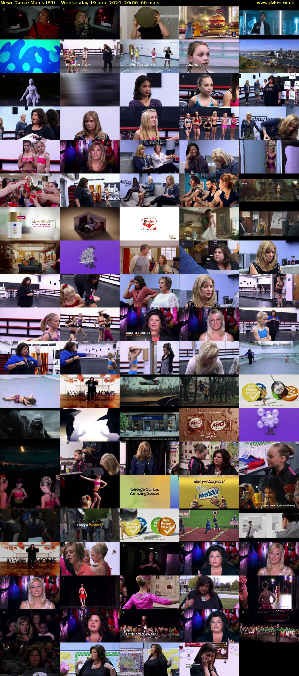 Dance Moms (E4) Wednesday 19 June 2024 20:00 - 21:00