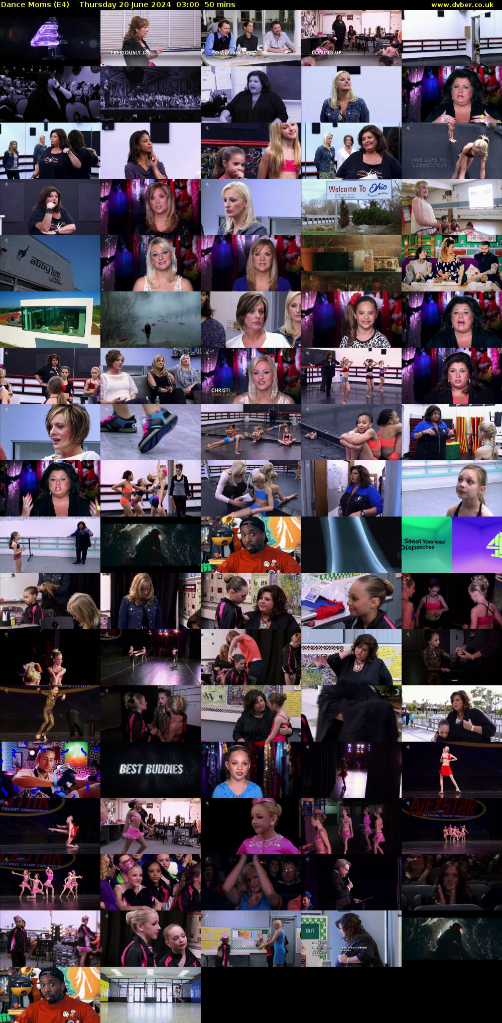 Dance Moms (E4) Thursday 20 June 2024 03:00 - 03:50