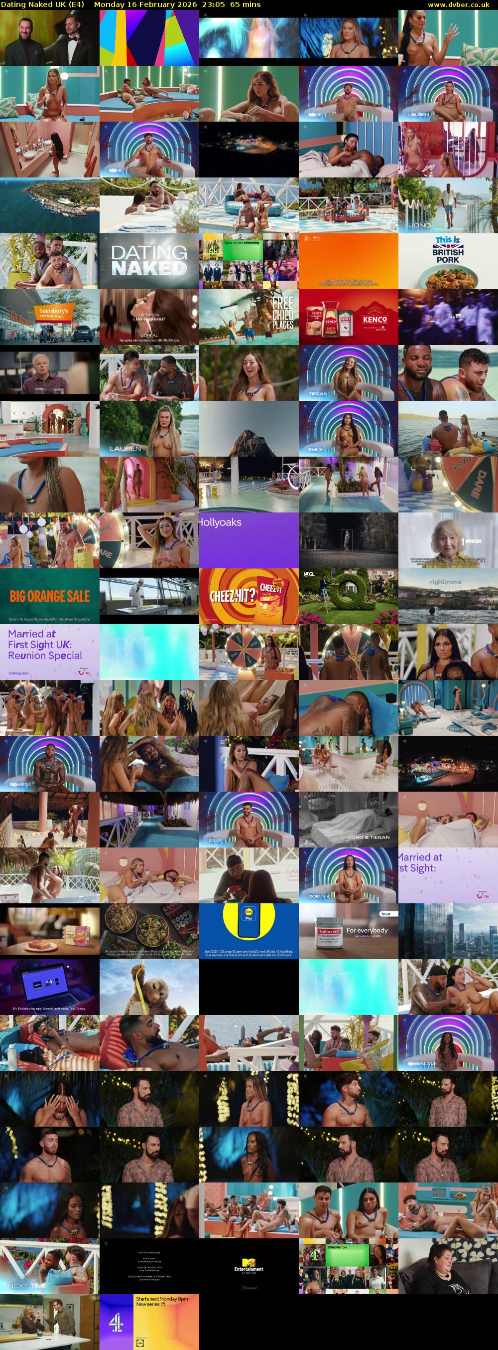 Dating Naked UK (E4) Monday 16 February 2026 23:05 - 00:10
