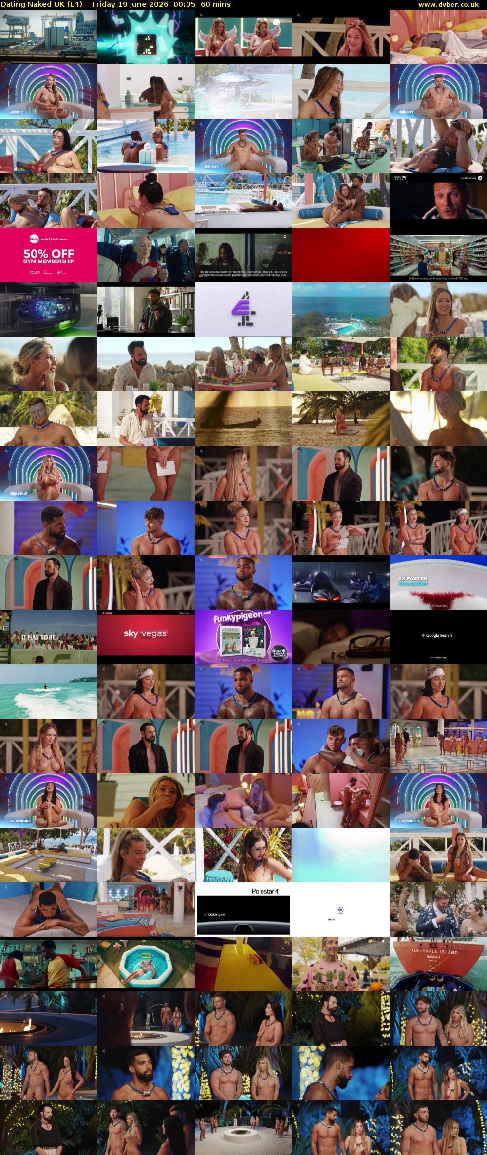 Dating Naked UK (E4) Friday 19 June 2026 00:05 - 01:05