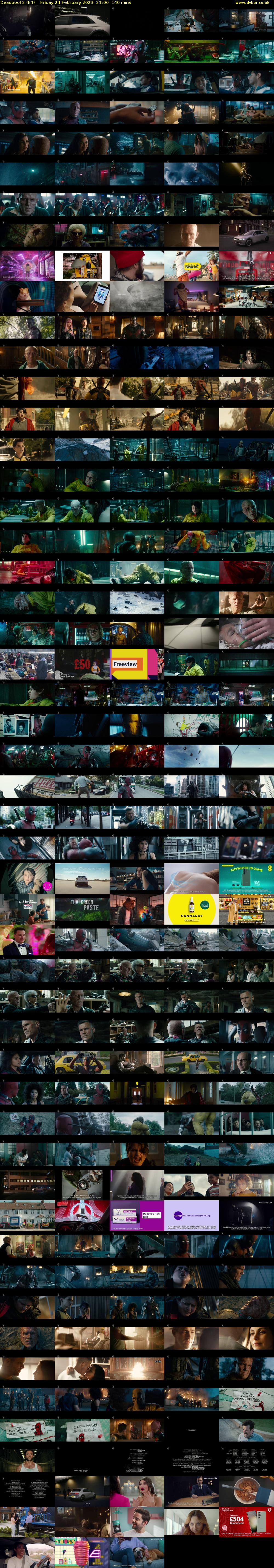 Deadpool 2 (E4) Friday 24 February 2023 21:00 - 23:20