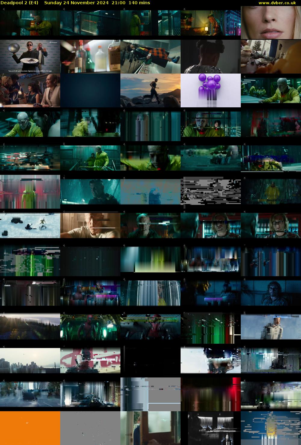 Deadpool 2 (E4) Sunday 24 November 2024 21:00 - 23:20