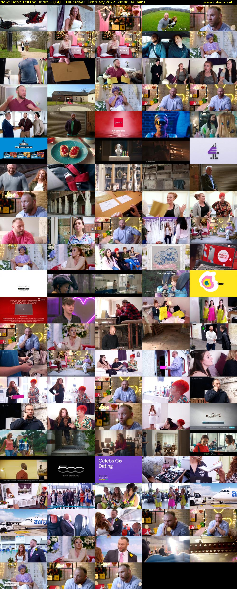 Don't Tell the Bride:... (E4) Thursday 3 February 2022 20:00 - 21:00