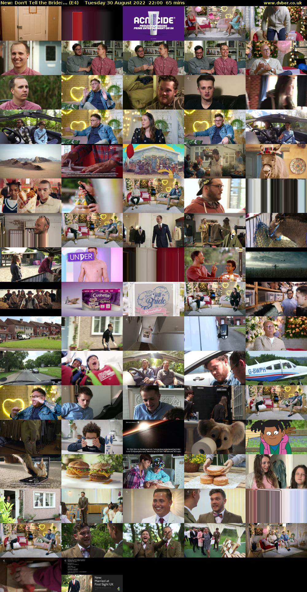 Don't Tell the Bride:... (E4) Tuesday 30 August 2022 22:00 - 23:05
