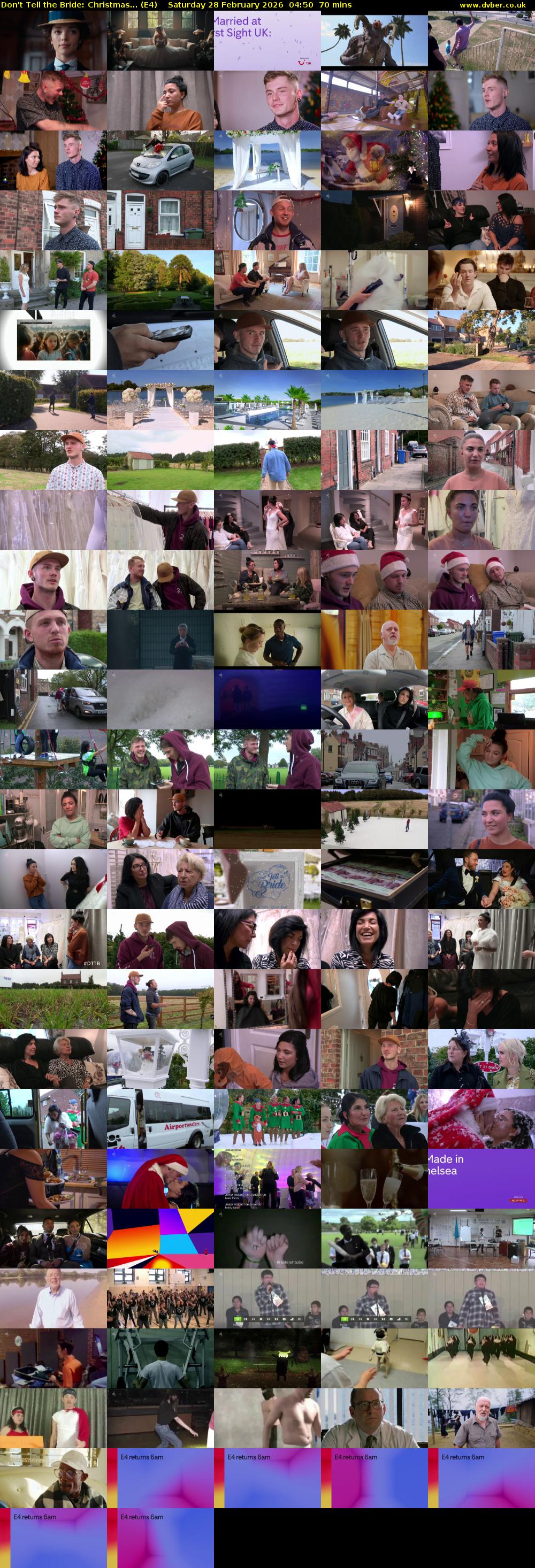 Don't Tell the Bride: Christmas... (E4) Saturday 28 February 2026 04:50 - 06:00