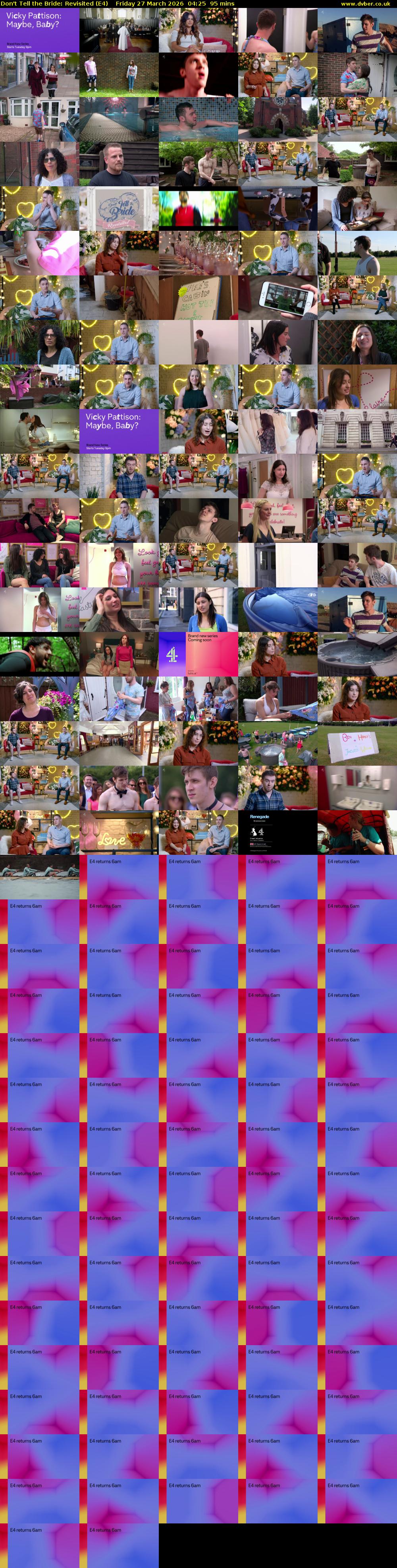 Don't Tell the Bride: Revisited (E4) Friday 27 March 2026 04:25 - 06:00