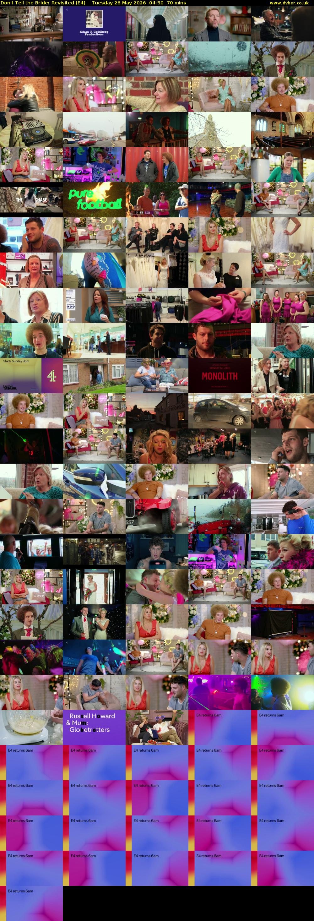Don't Tell the Bride: Revisited (E4) Tuesday 26 May 2026 04:50 - 06:00