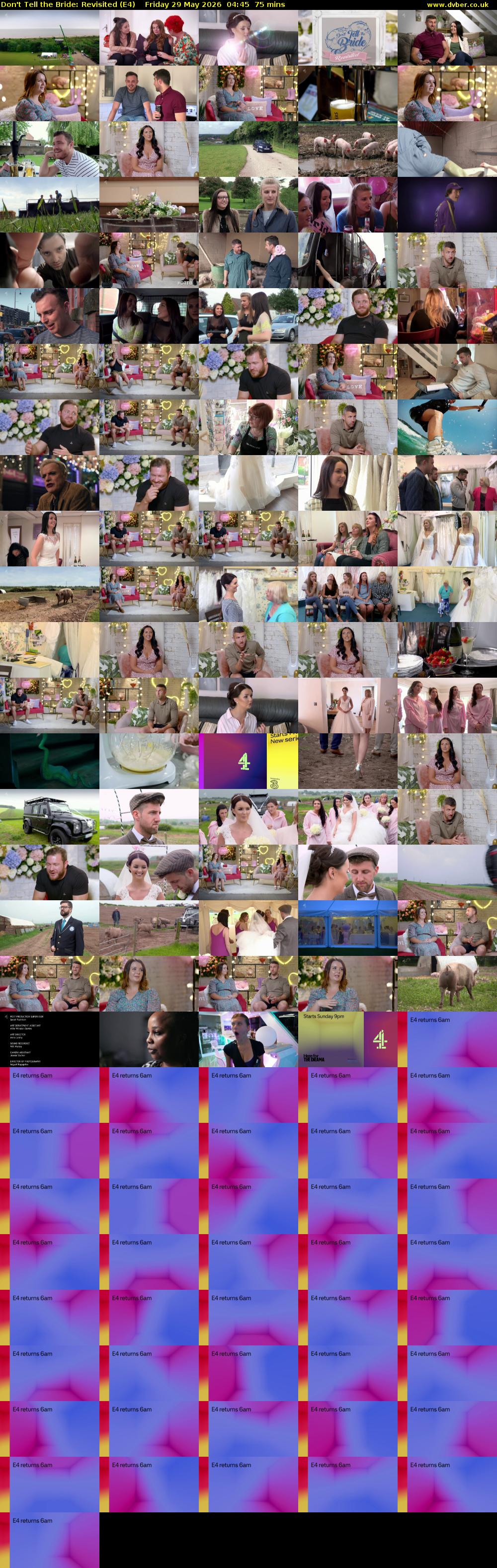 Don't Tell the Bride: Revisited (E4) Friday 29 May 2026 04:45 - 06:00