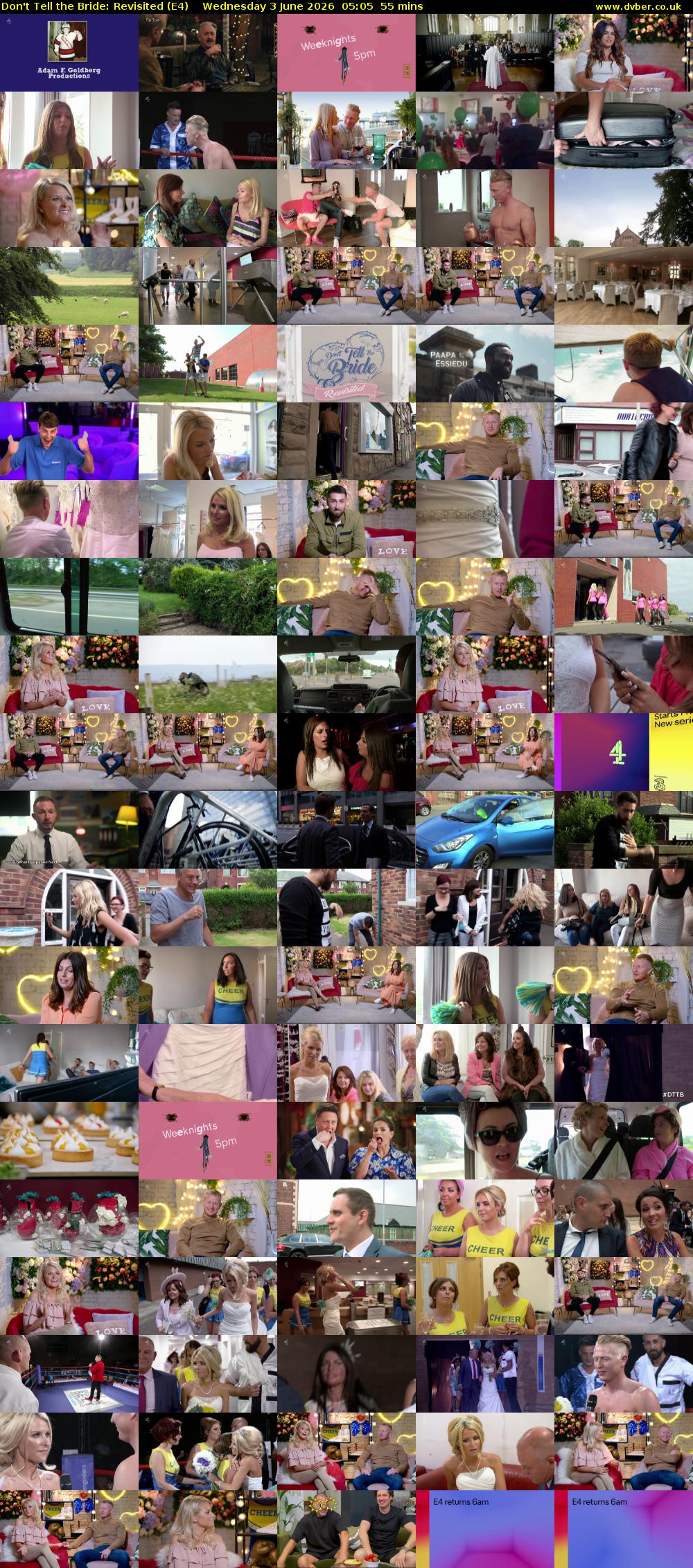 Don't Tell the Bride: Revisited (E4) Wednesday 3 June 2026 05:05 - 06:00