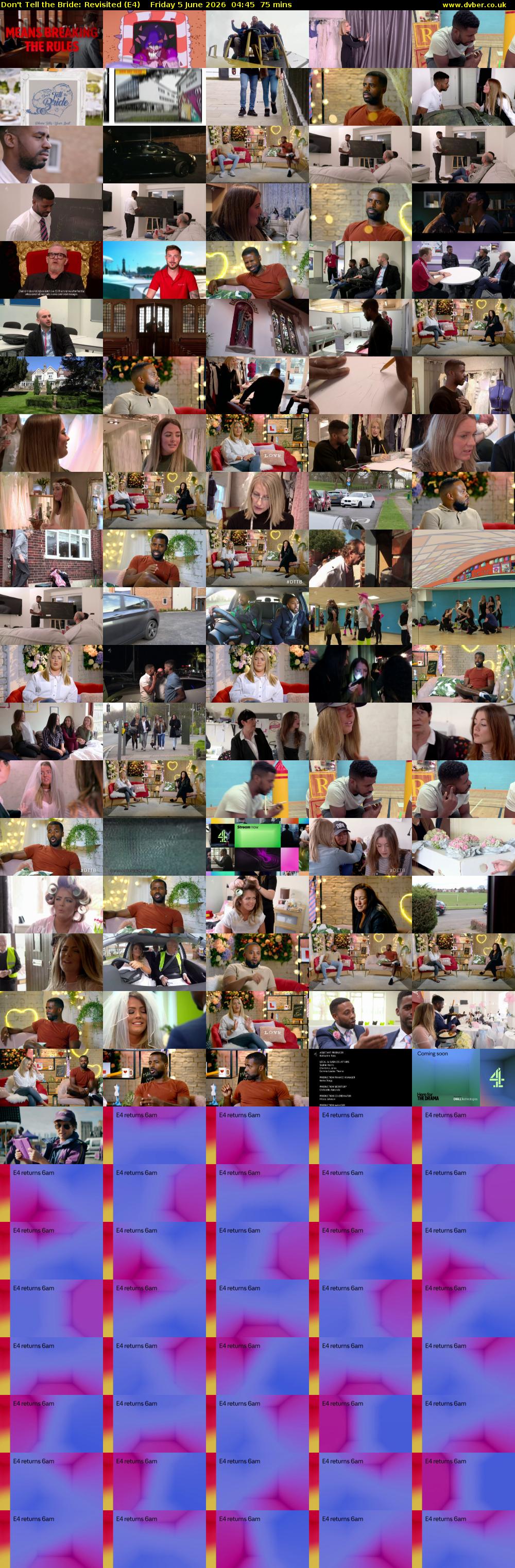 Don't Tell the Bride: Revisited (E4) Friday 5 June 2026 04:45 - 06:00