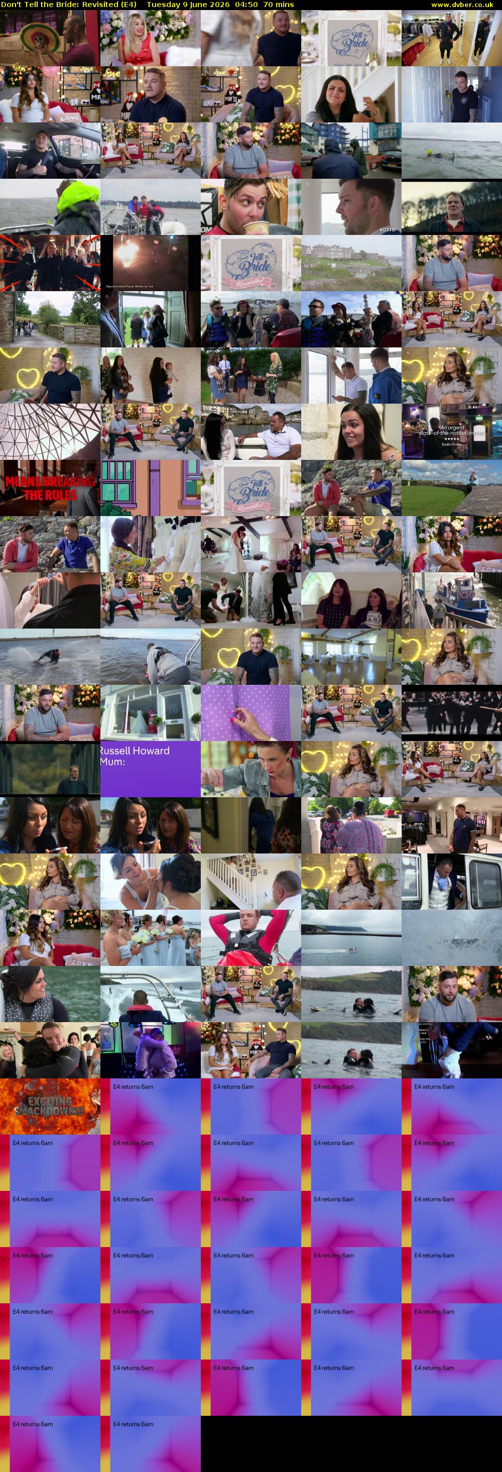 Don't Tell the Bride: Revisited (E4) Tuesday 9 June 2026 04:50 - 06:00