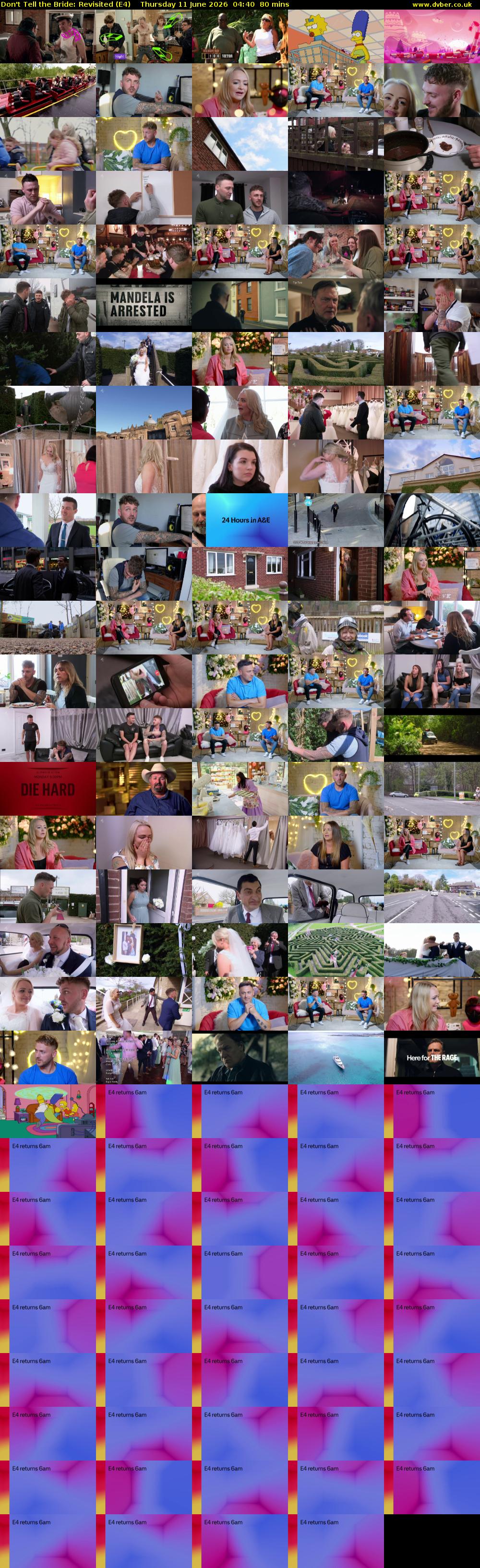 Don't Tell the Bride: Revisited (E4) Thursday 11 June 2026 04:40 - 06:00