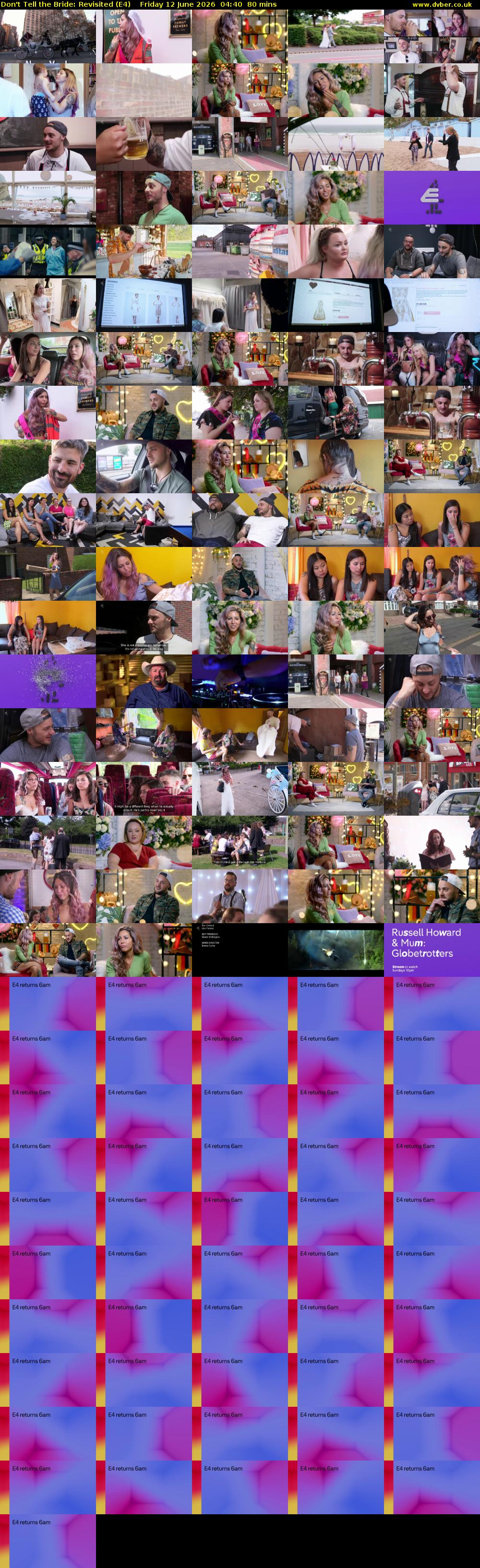 Don't Tell the Bride: Revisited (E4) Friday 12 June 2026 04:40 - 06:00