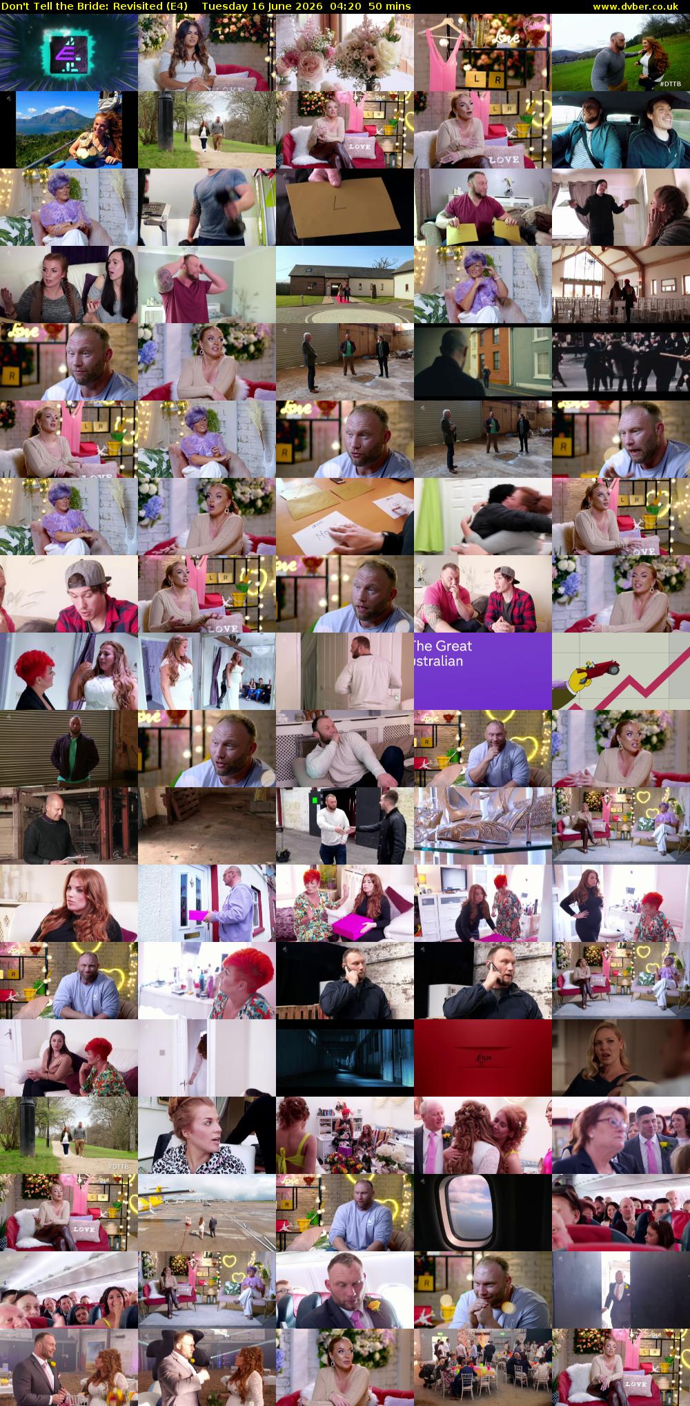 Don't Tell the Bride: Revisited (E4) Tuesday 16 June 2026 04:20 - 05:10