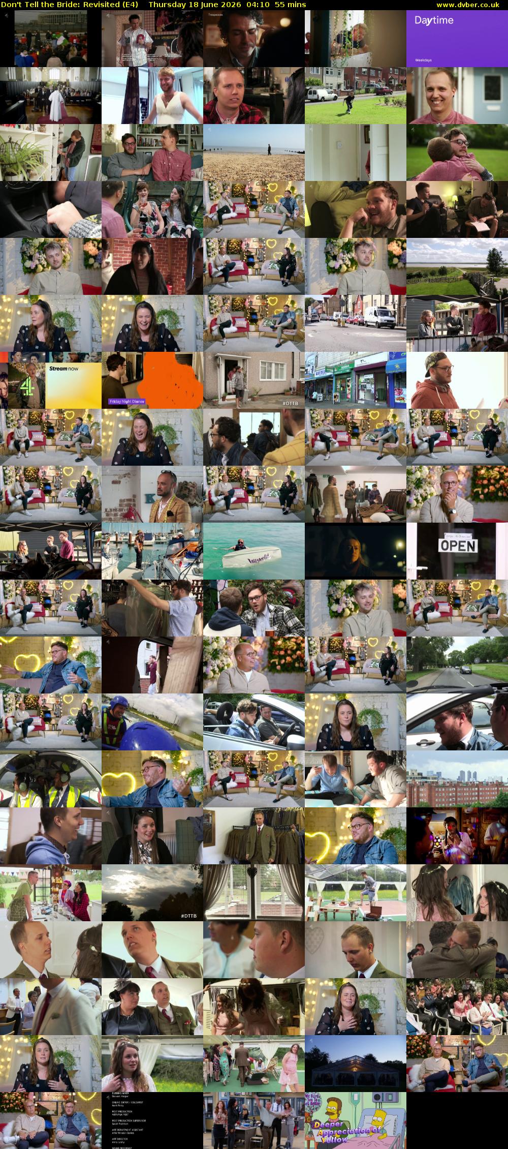 Don't Tell the Bride: Revisited (E4) Thursday 18 June 2026 04:10 - 05:05