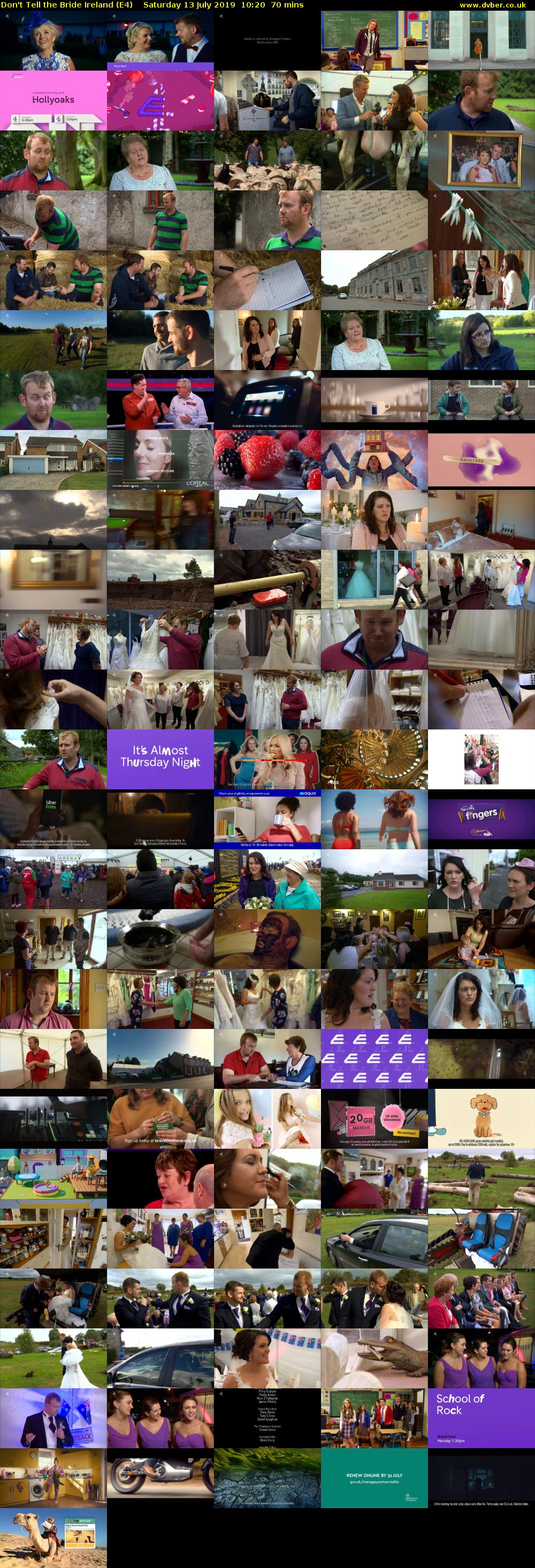 Don't Tell the Bride Ireland (E4) Saturday 13 July 2019 10:20 - 11:30