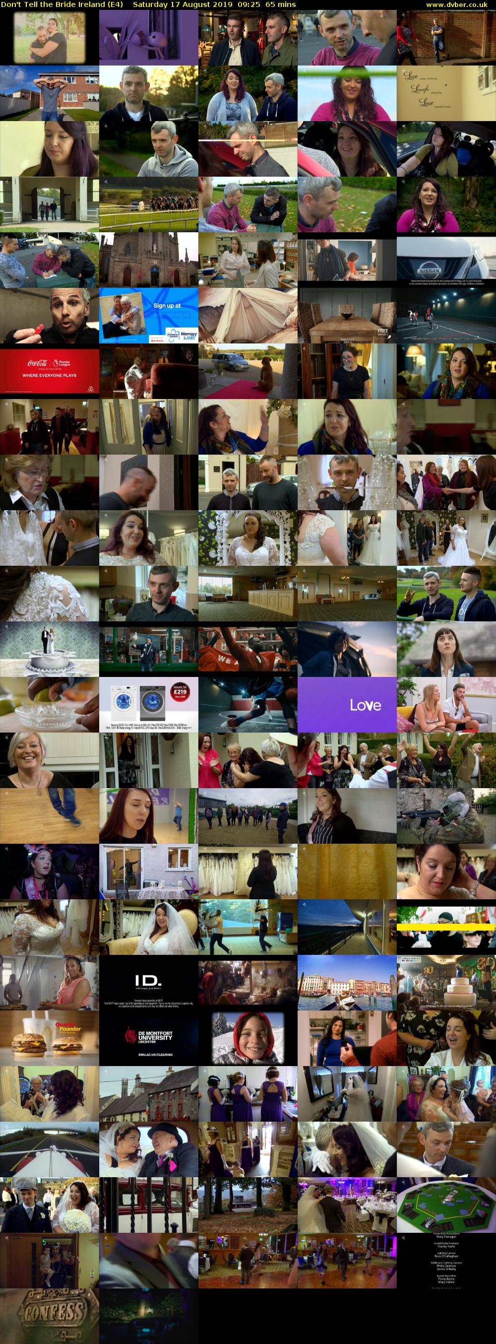 Don't Tell the Bride Ireland (E4) Saturday 17 August 2019 09:25 - 10:30