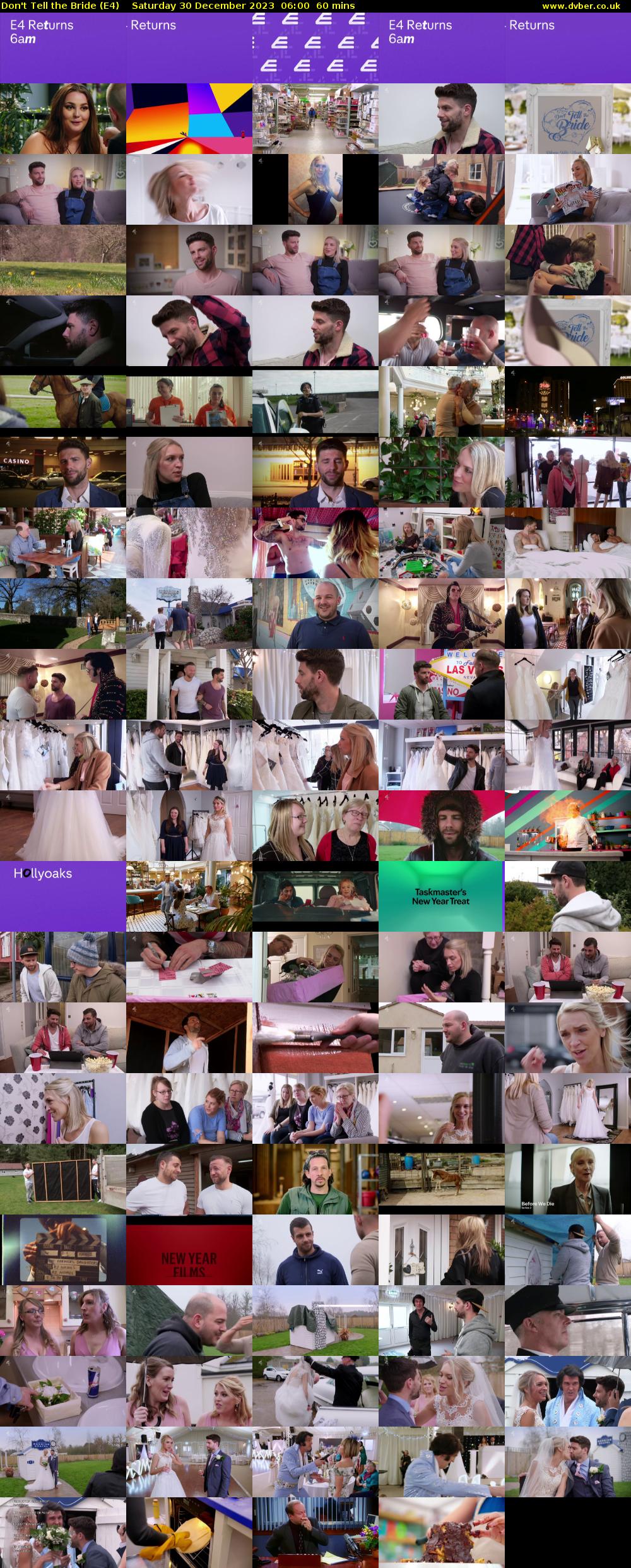 Don't Tell the Bride (E4) Saturday 30 December 2023 06:00 - 07:00