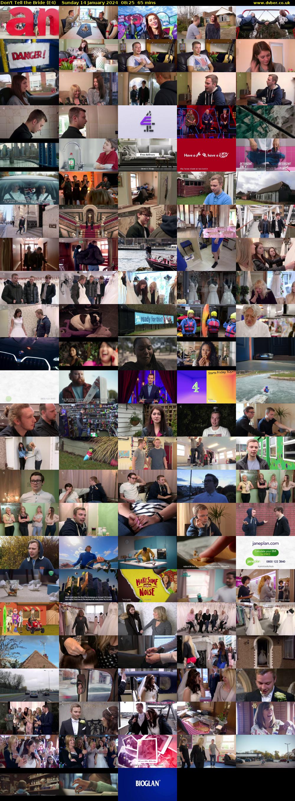 Don't Tell the Bride (E4) Sunday 14 January 2024 08:25 - 09:30