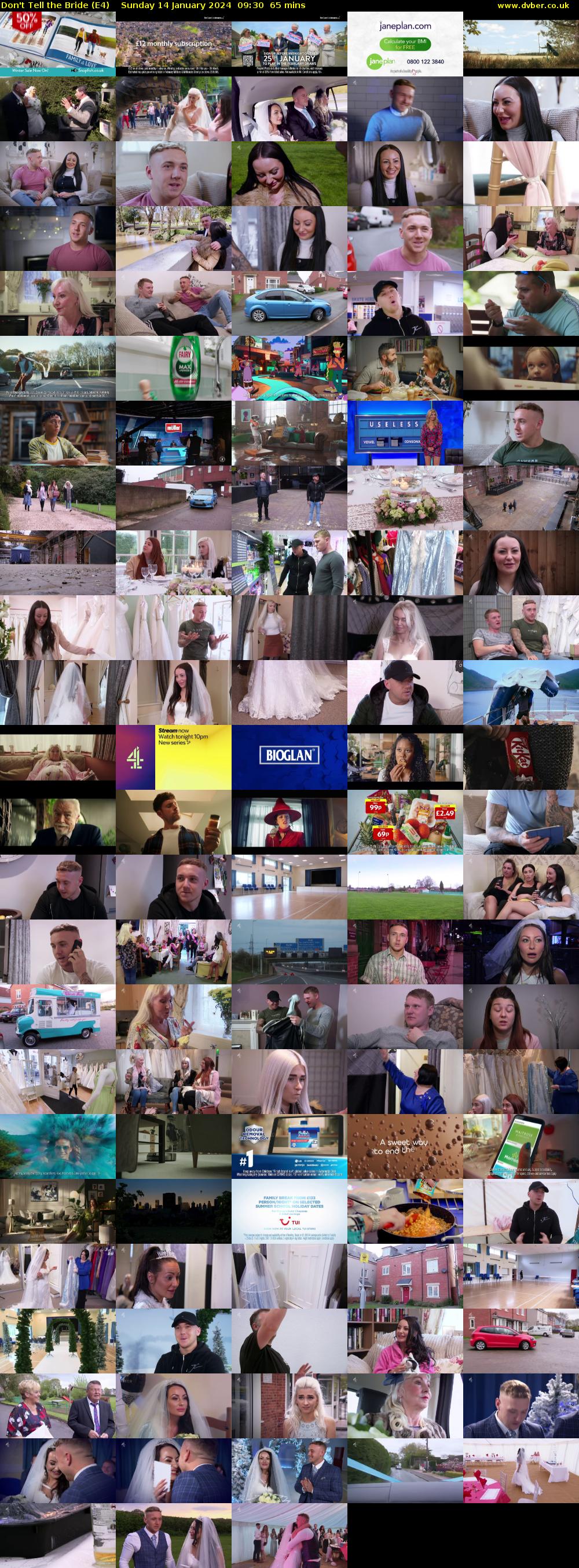 Don't Tell the Bride (E4) Sunday 14 January 2024 09:30 - 10:35