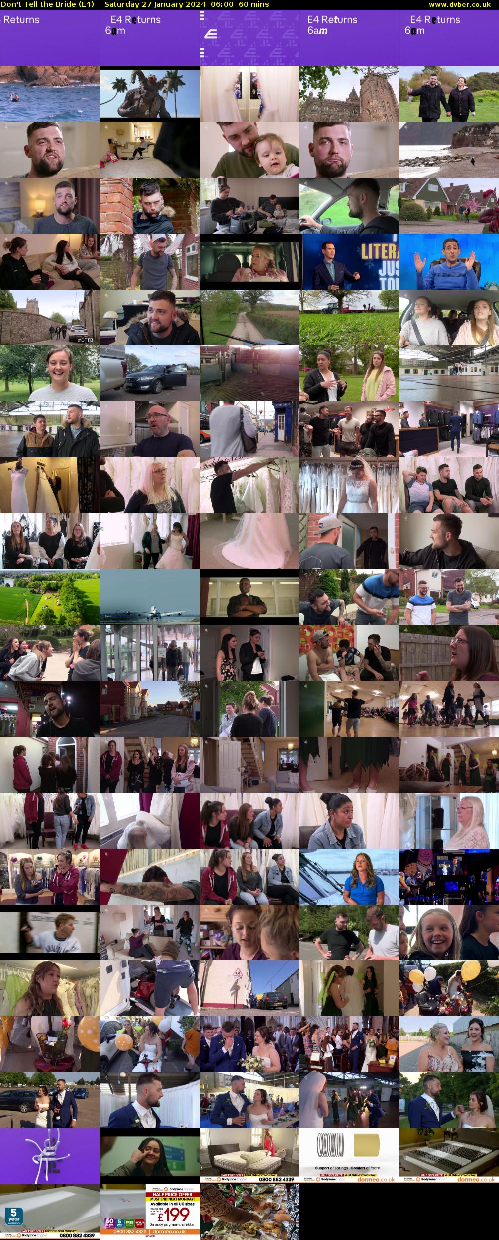 Don't Tell the Bride (E4) Saturday 27 January 2024 06:00 - 07:00
