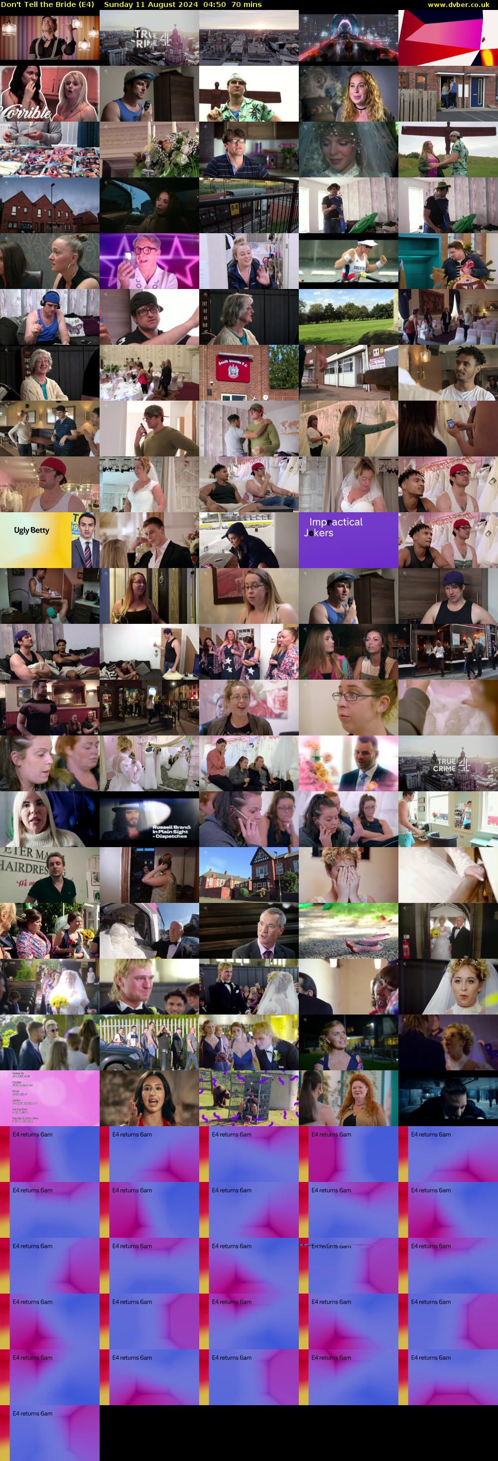 Don't Tell the Bride (E4) Sunday 11 August 2024 04:50 - 06:00
