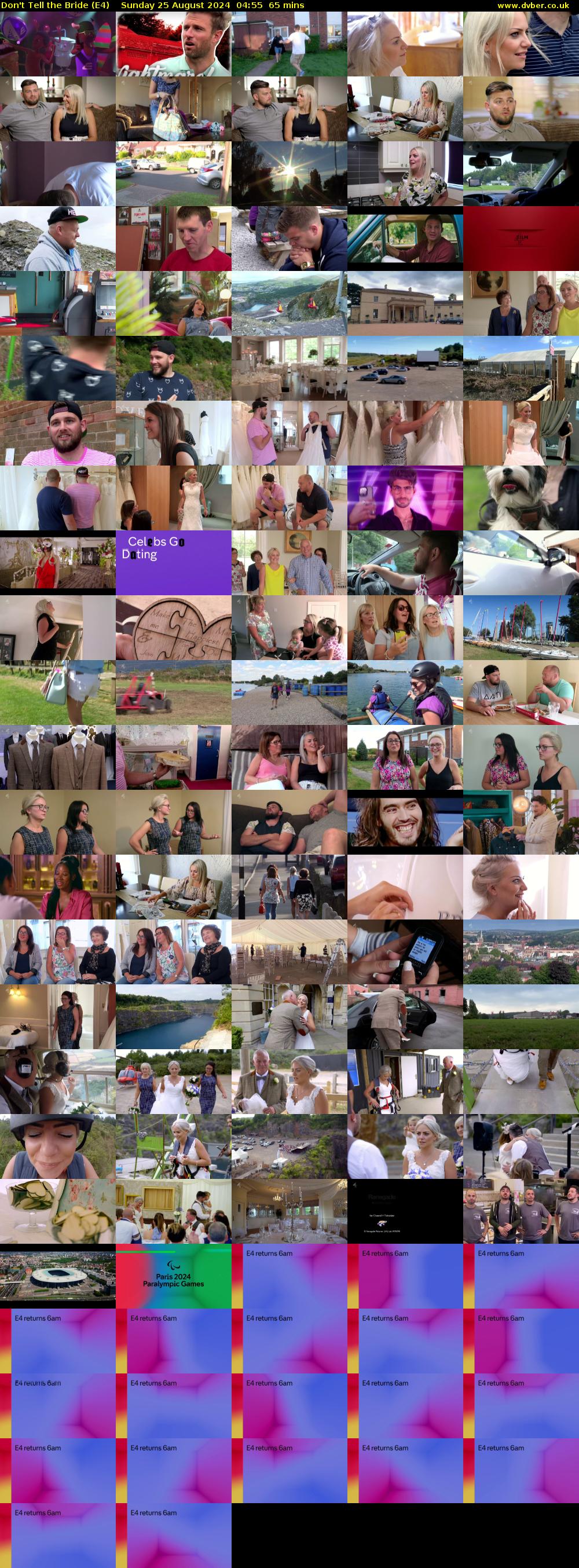 Don't Tell the Bride (E4) Sunday 25 August 2024 04:55 - 06:00