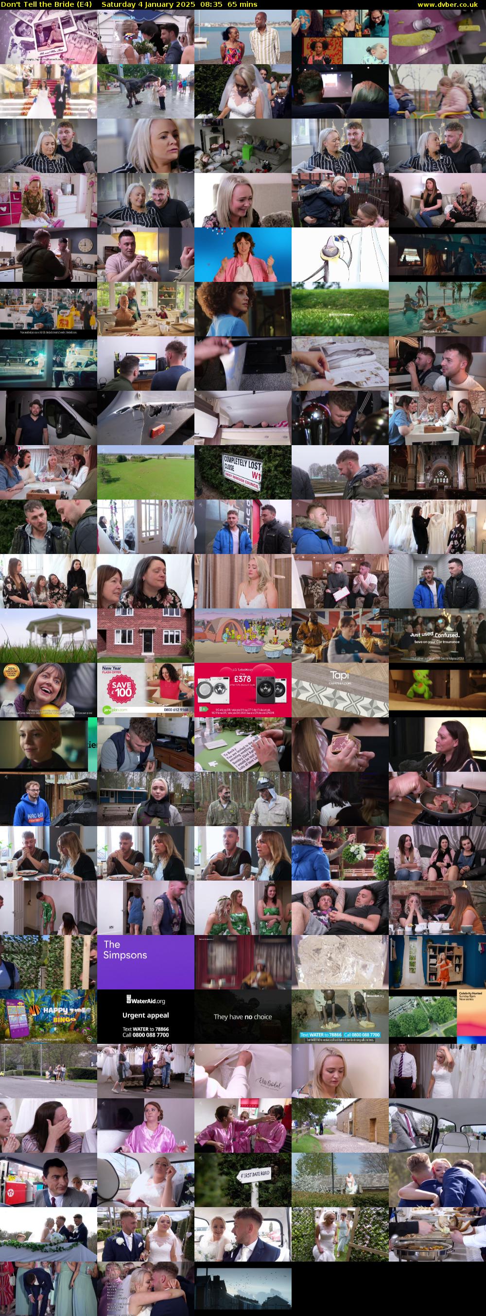 Don't Tell the Bride (E4) Saturday 4 January 2025 08:35 - 09:40