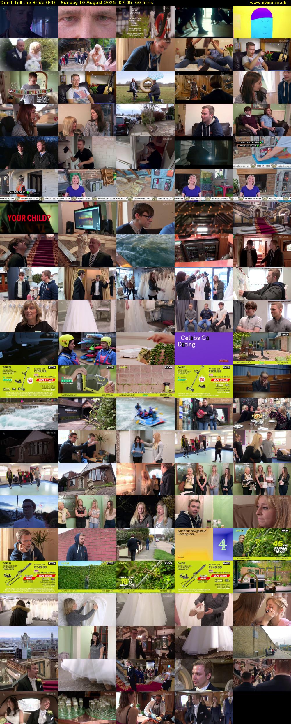 Don't Tell the Bride (E4) Sunday 10 August 2025 07:05 - 08:05